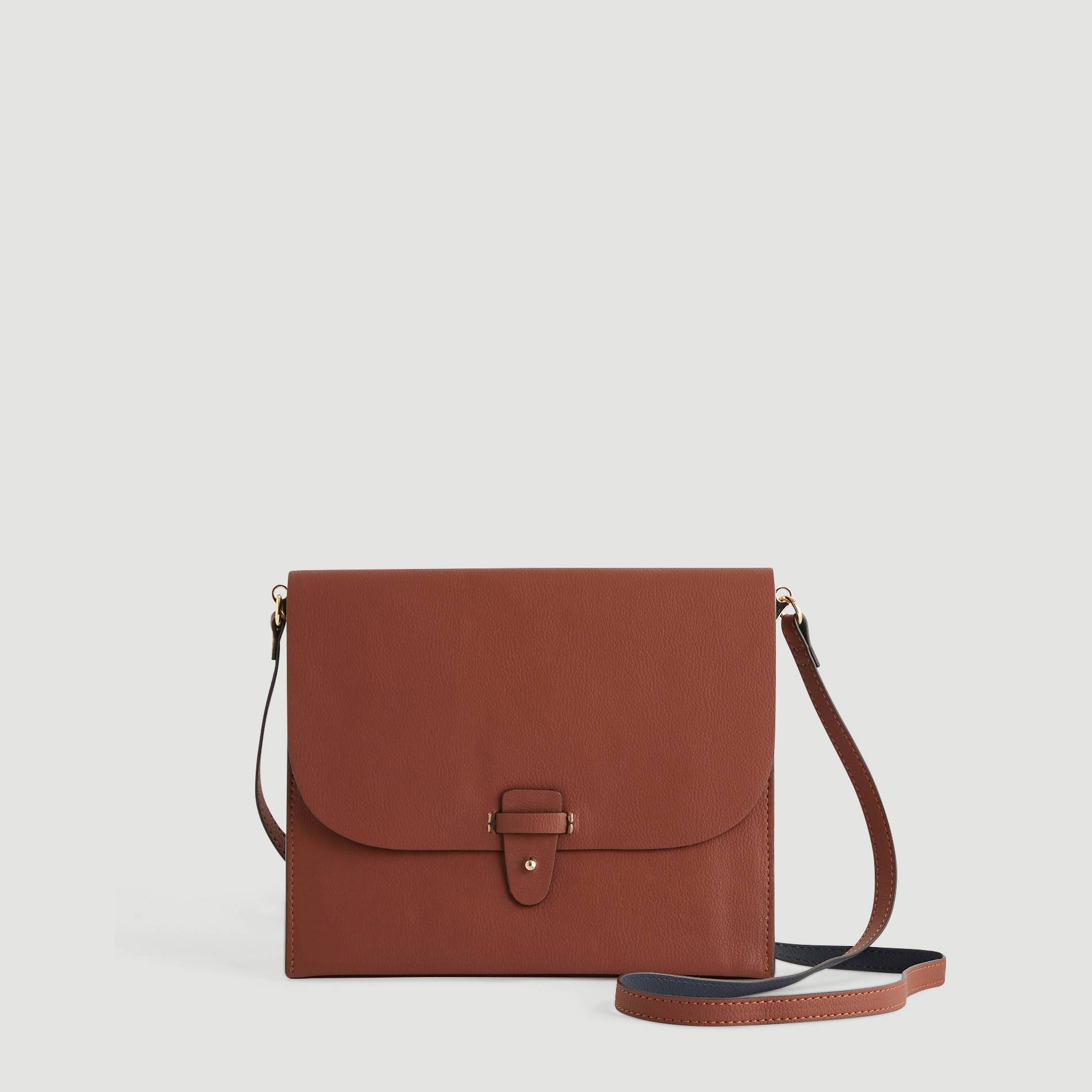 Pochette double compartiments, Chocolat, large image number 1.0