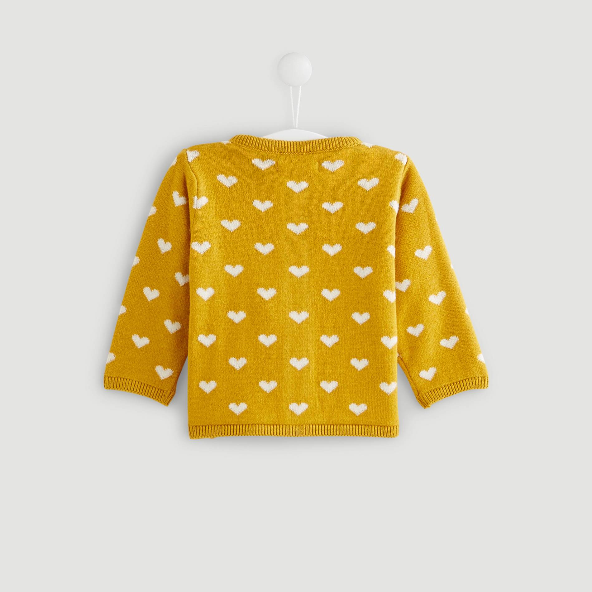 Cardigan imprimé, Moutarde, large image number 1.0