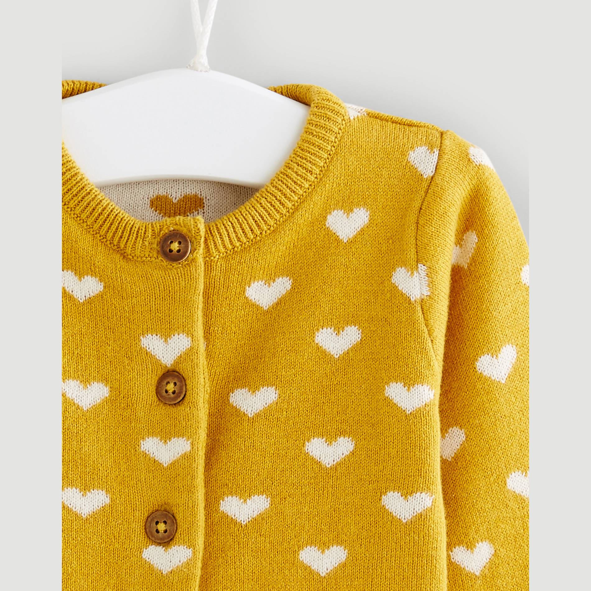Cardigan imprimé, Moutarde, large image number 2