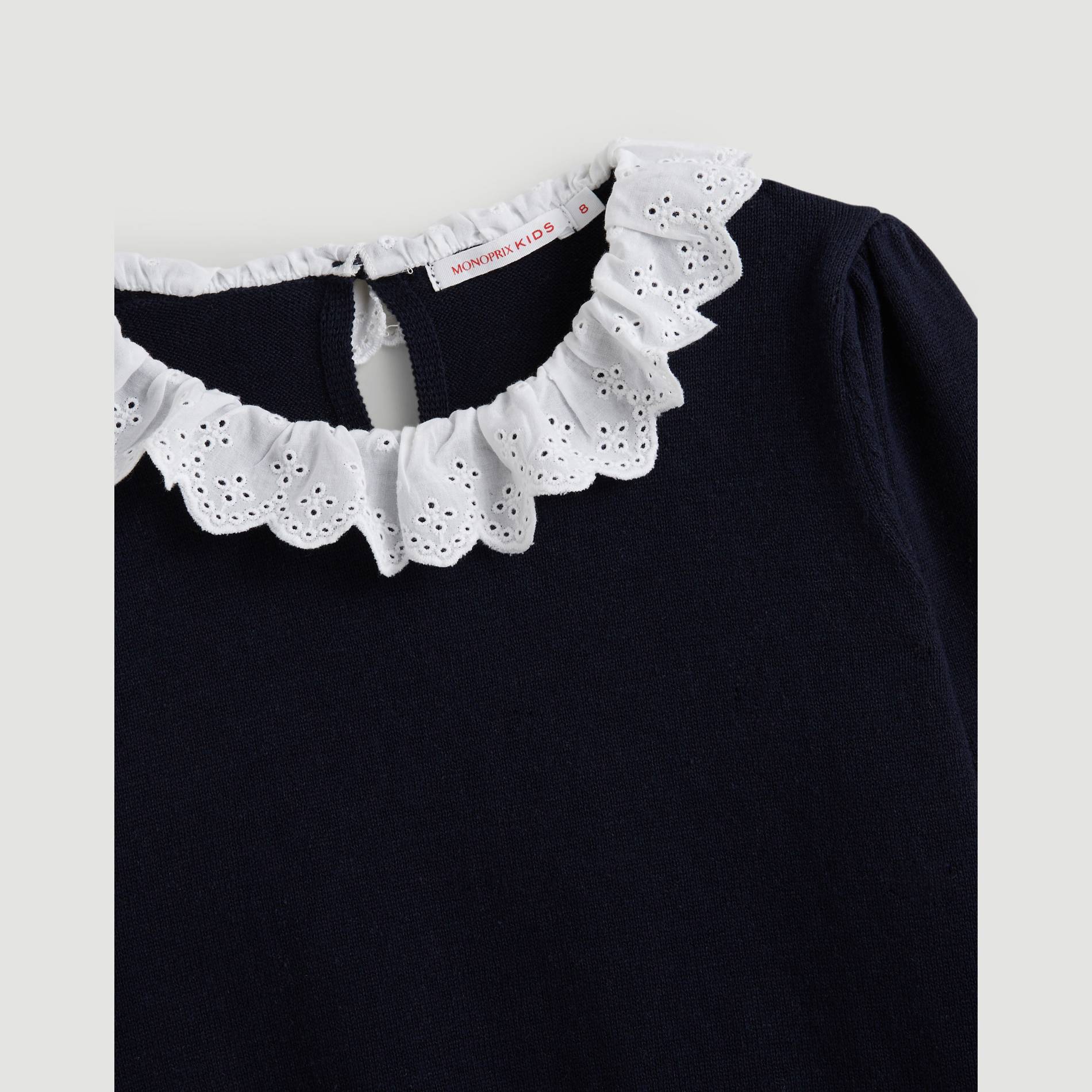 Pull bi-matières, Bleu marine, large image number 2.0