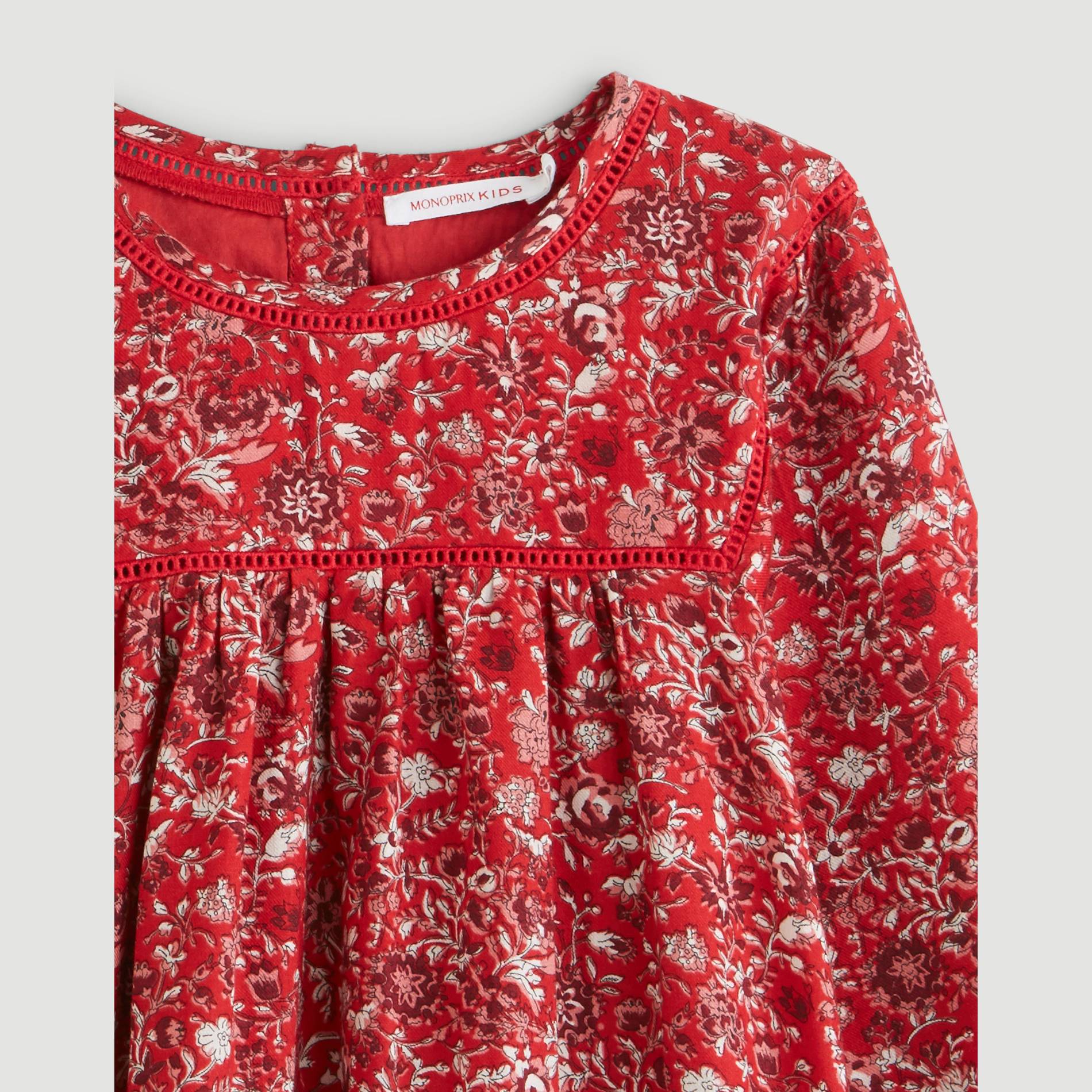 Blouse imprimée, Carmin, large image number 2