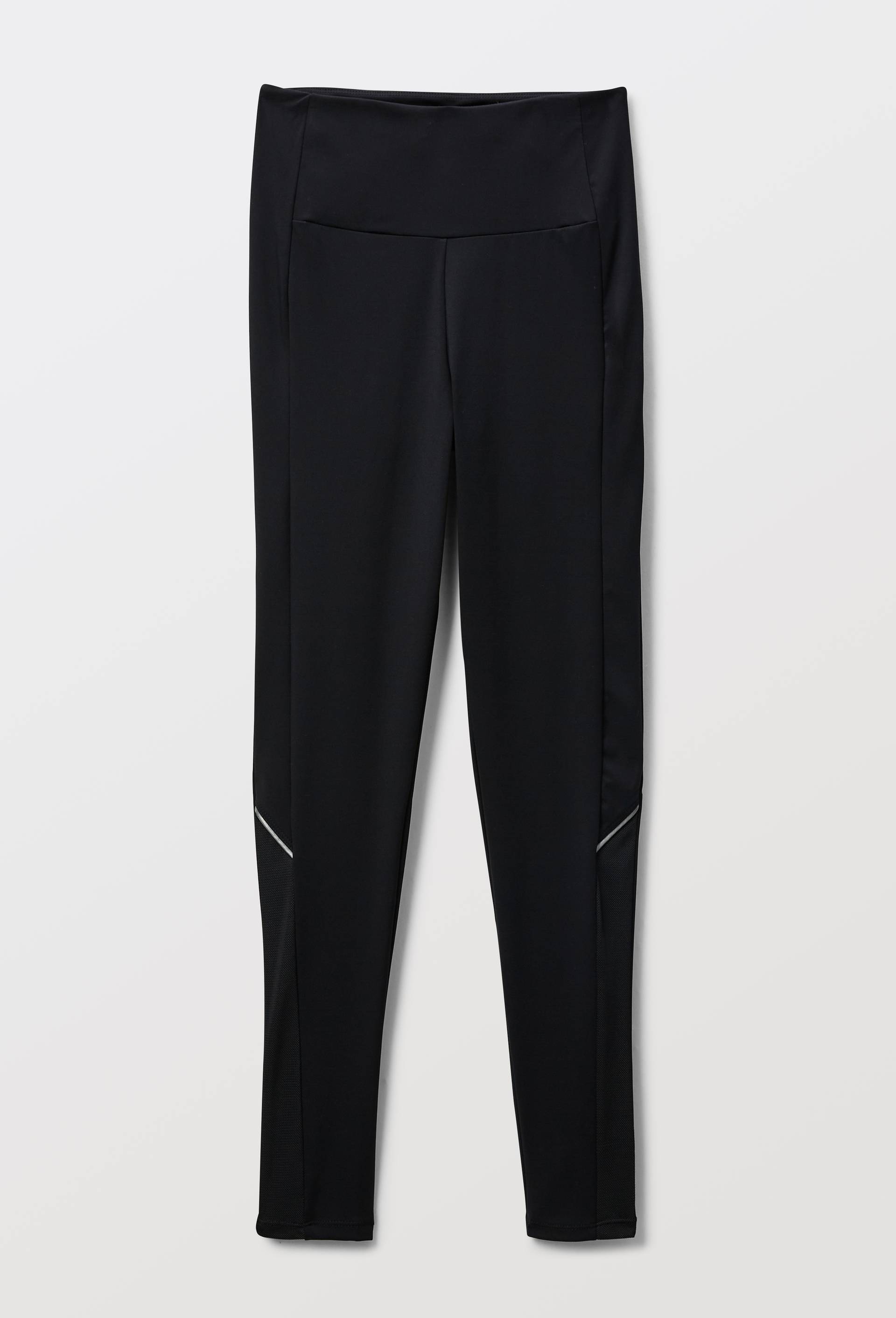 Legging de sport uni avec d&eacute;tail r&eacute;sille, Noir, large image number 2