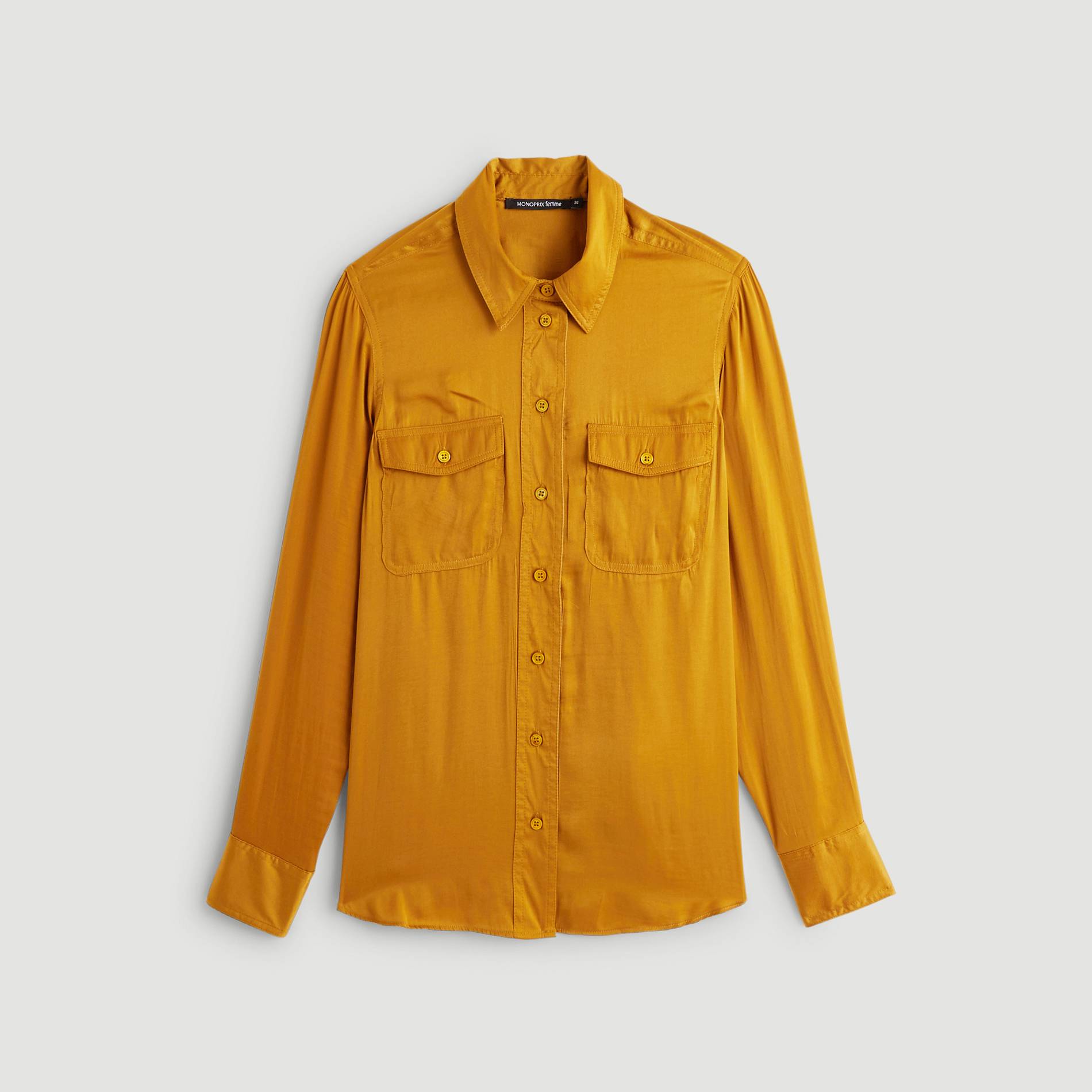 Chemise effet satine, Bronze, large image number 2