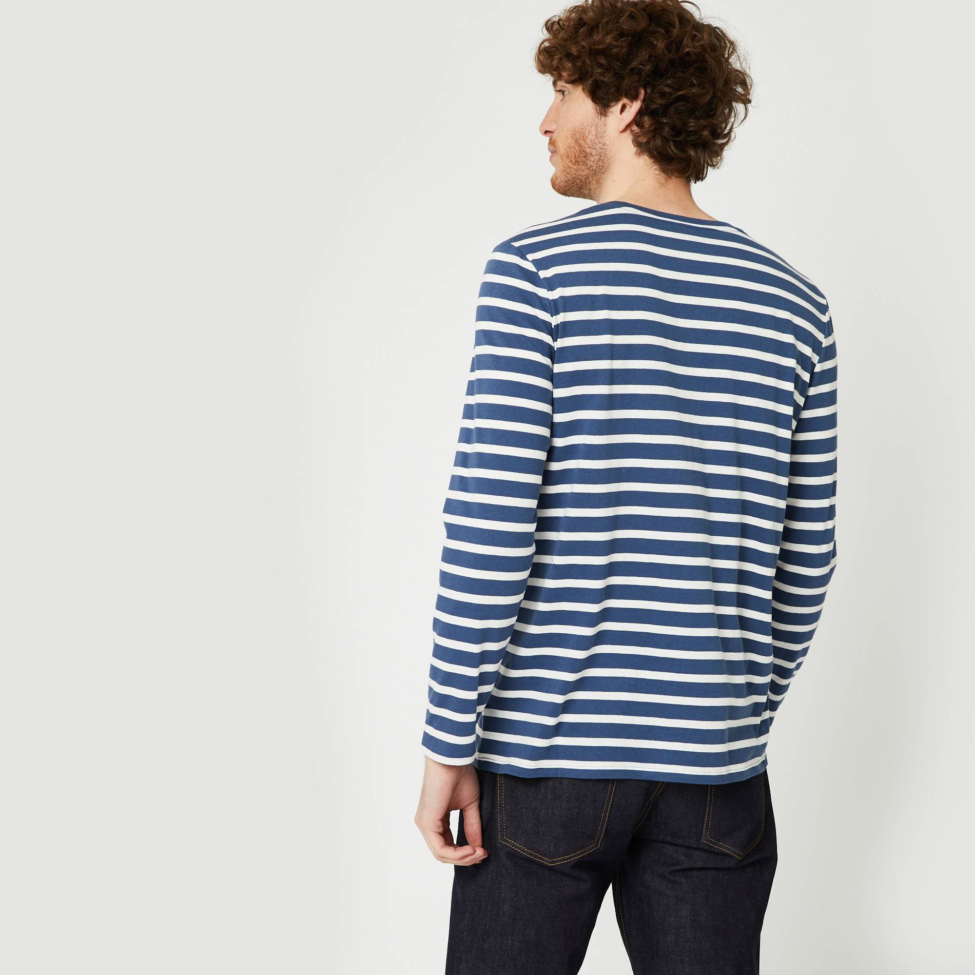 T-shirt manches longues en coton BIO, Indigo, large image number 1