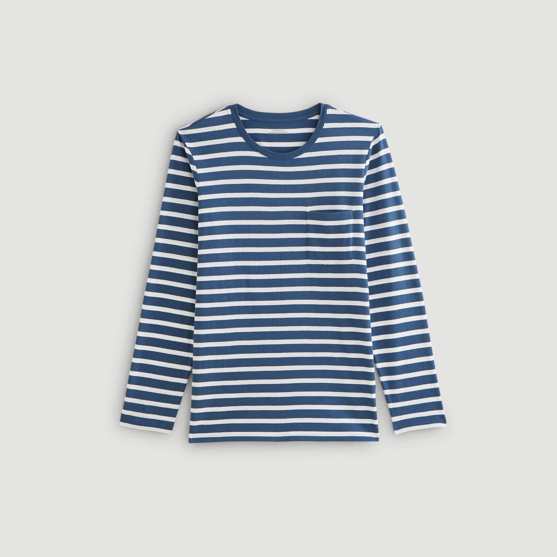 T-shirt manches longues en coton BIO, Indigo, large image number 2.0
