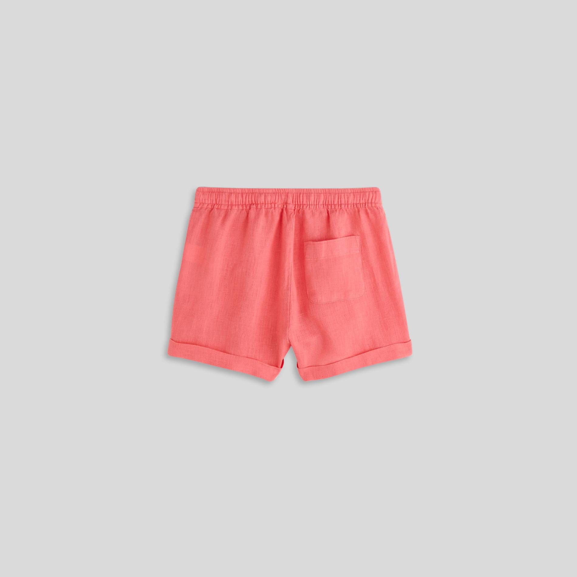 Short en lin, Rose, large image number 1