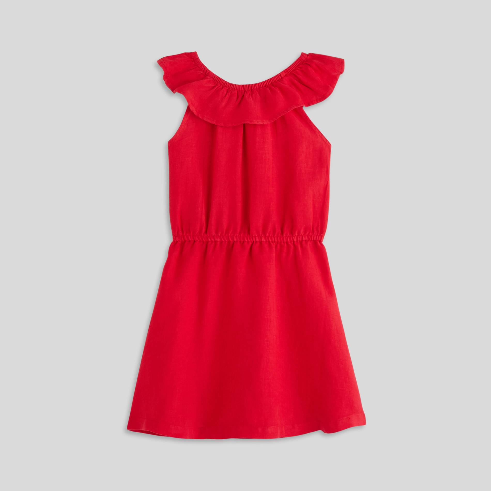 Robe en lin, Cerise, large image number 1