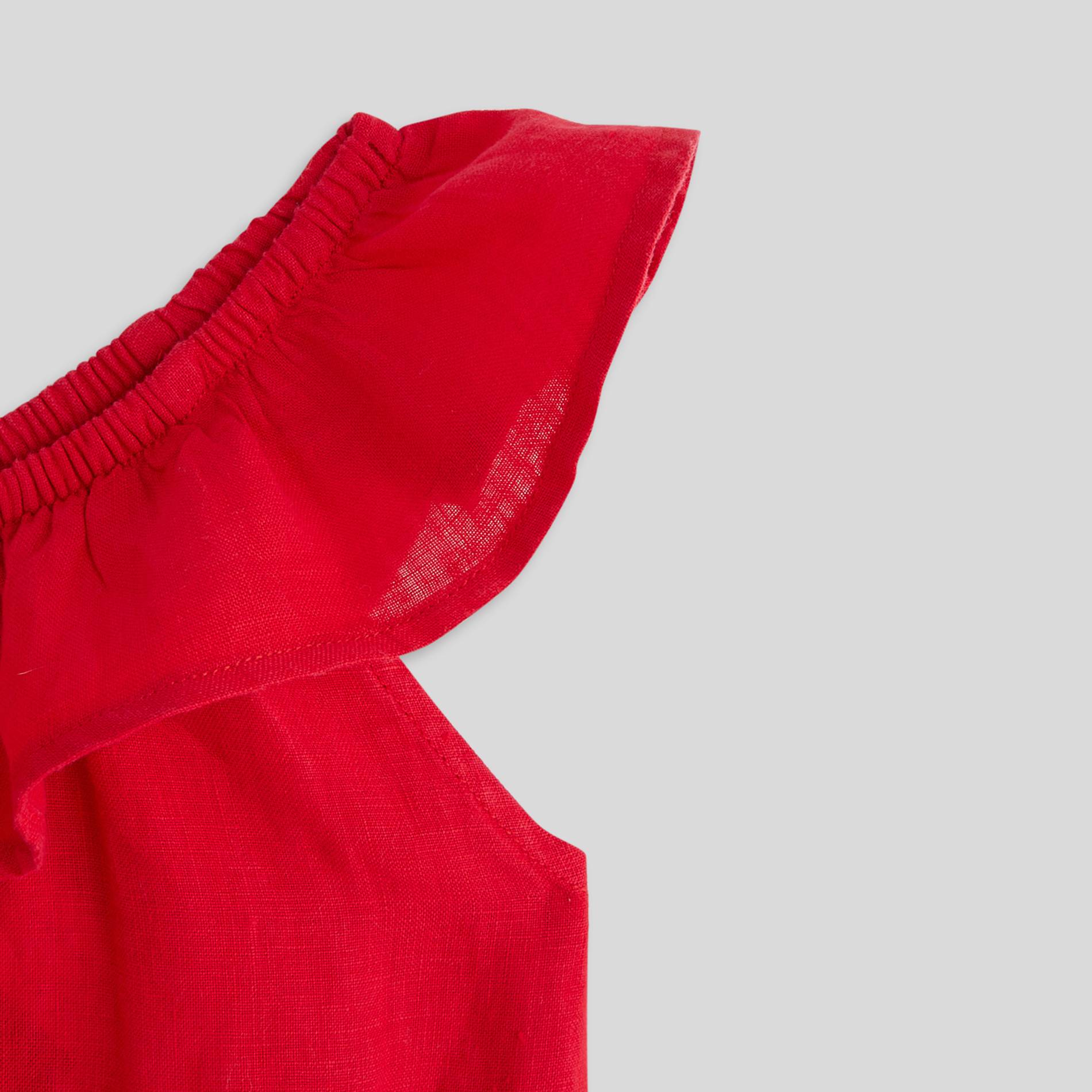 Robe en lin, Cerise, large image number 2