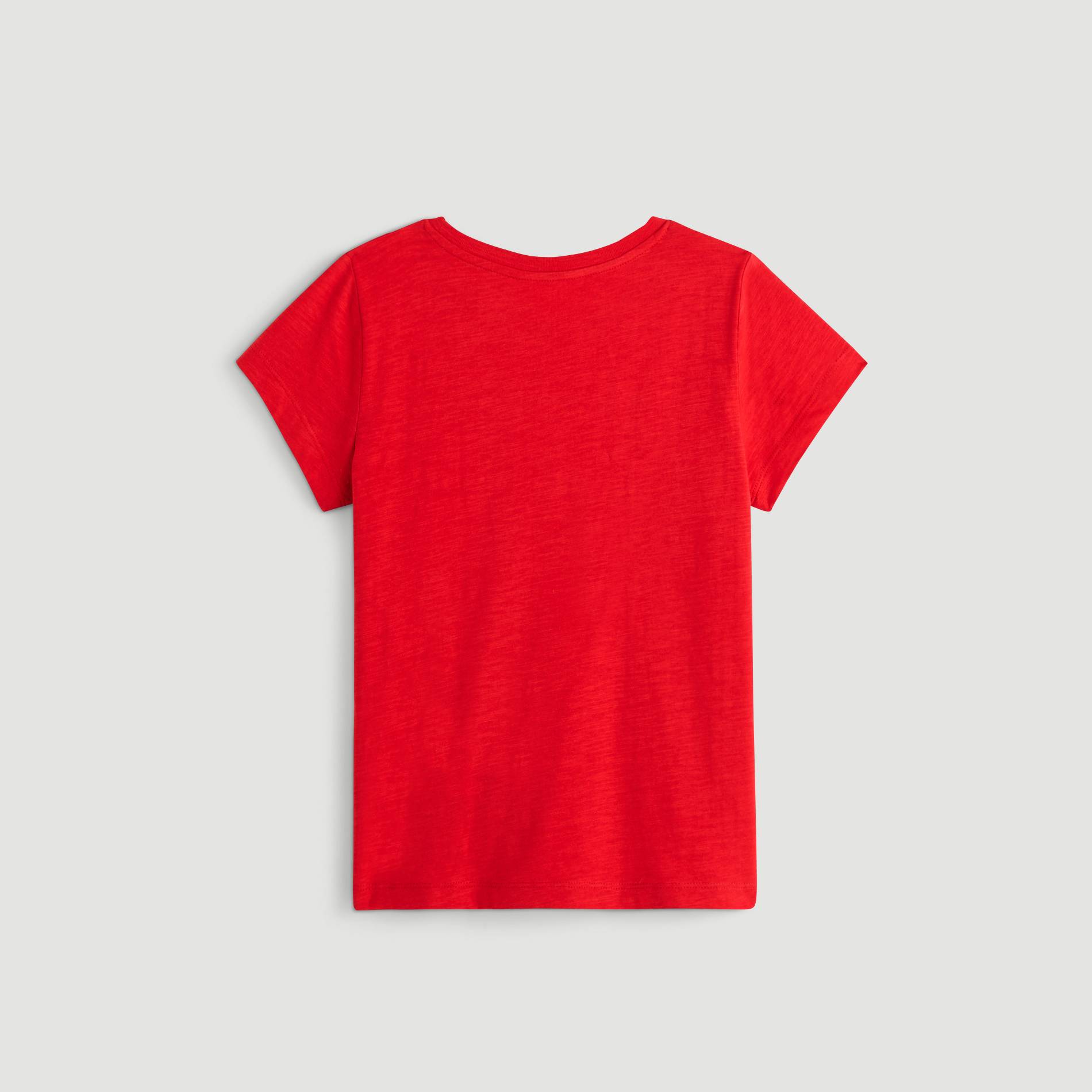 T-shirt manches courtes imprimé en coton BIO, Carmin, large image number 2.0