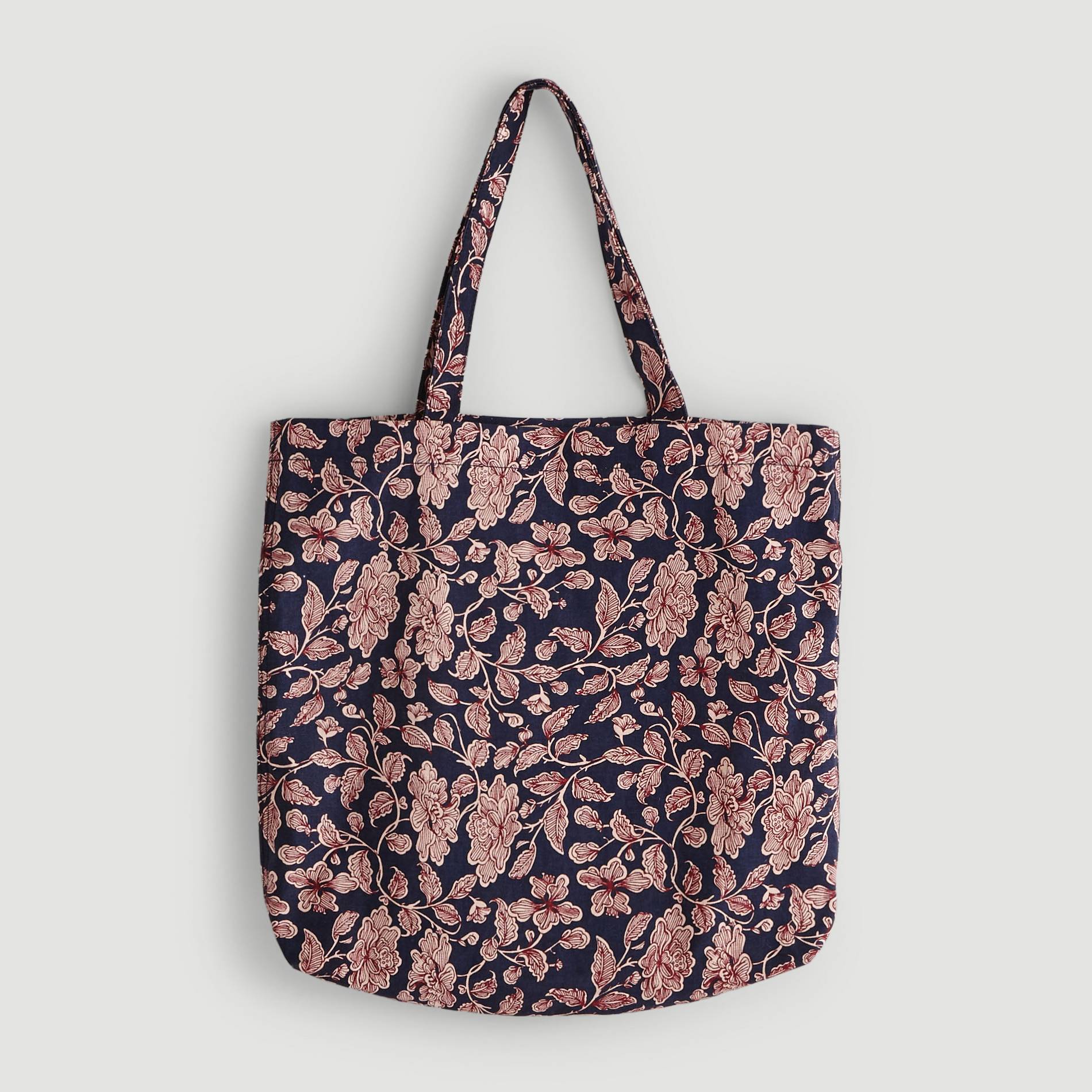 Tote bag imprimé, Bleu marine, large image number 1