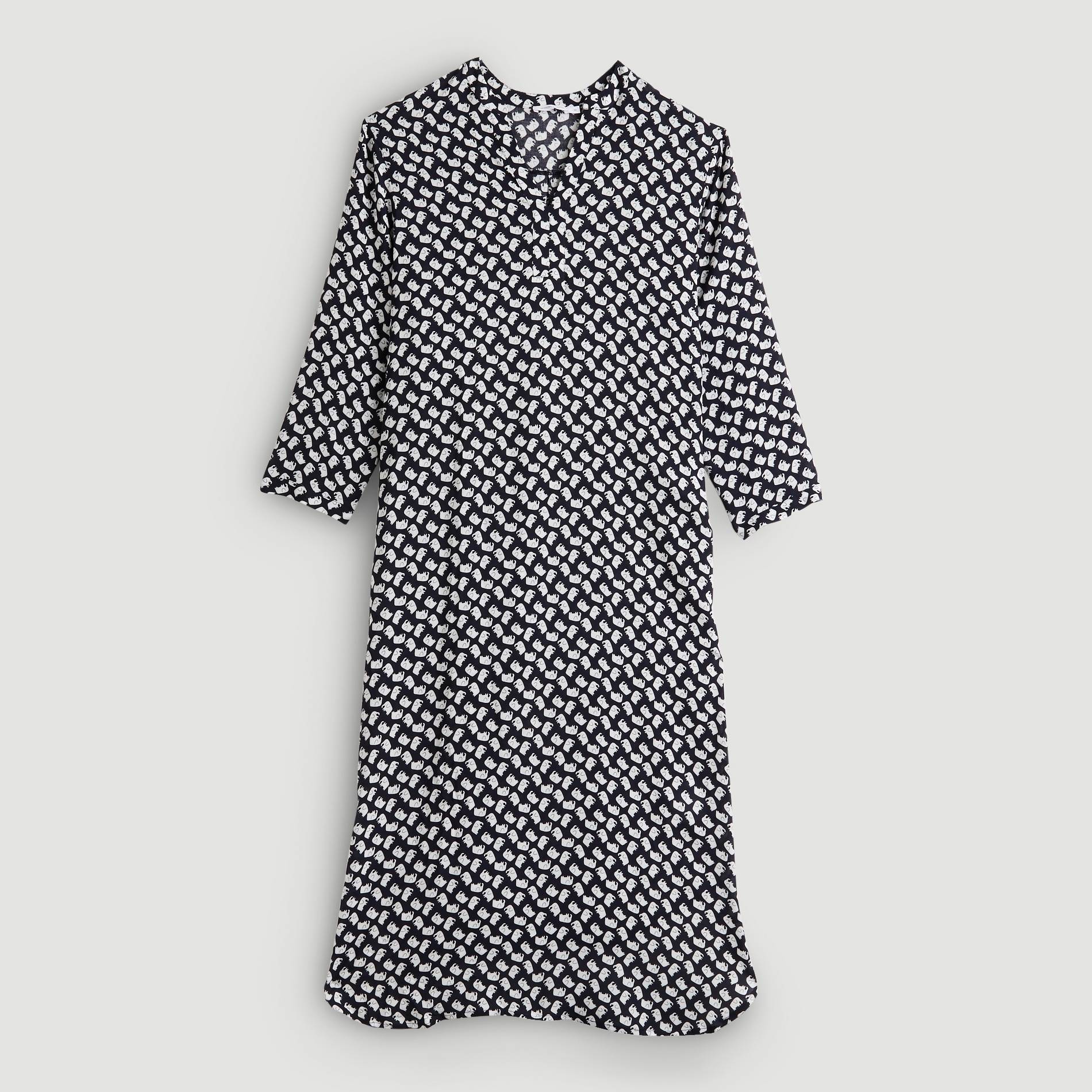 Chemise de nuit imprimee, Bleu marine, large image number 2