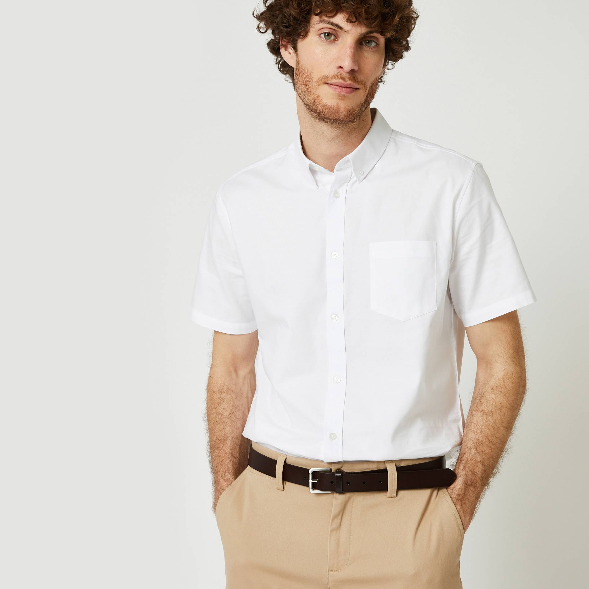 Chemise ville coupe regular, Blanc, large image number 0.0