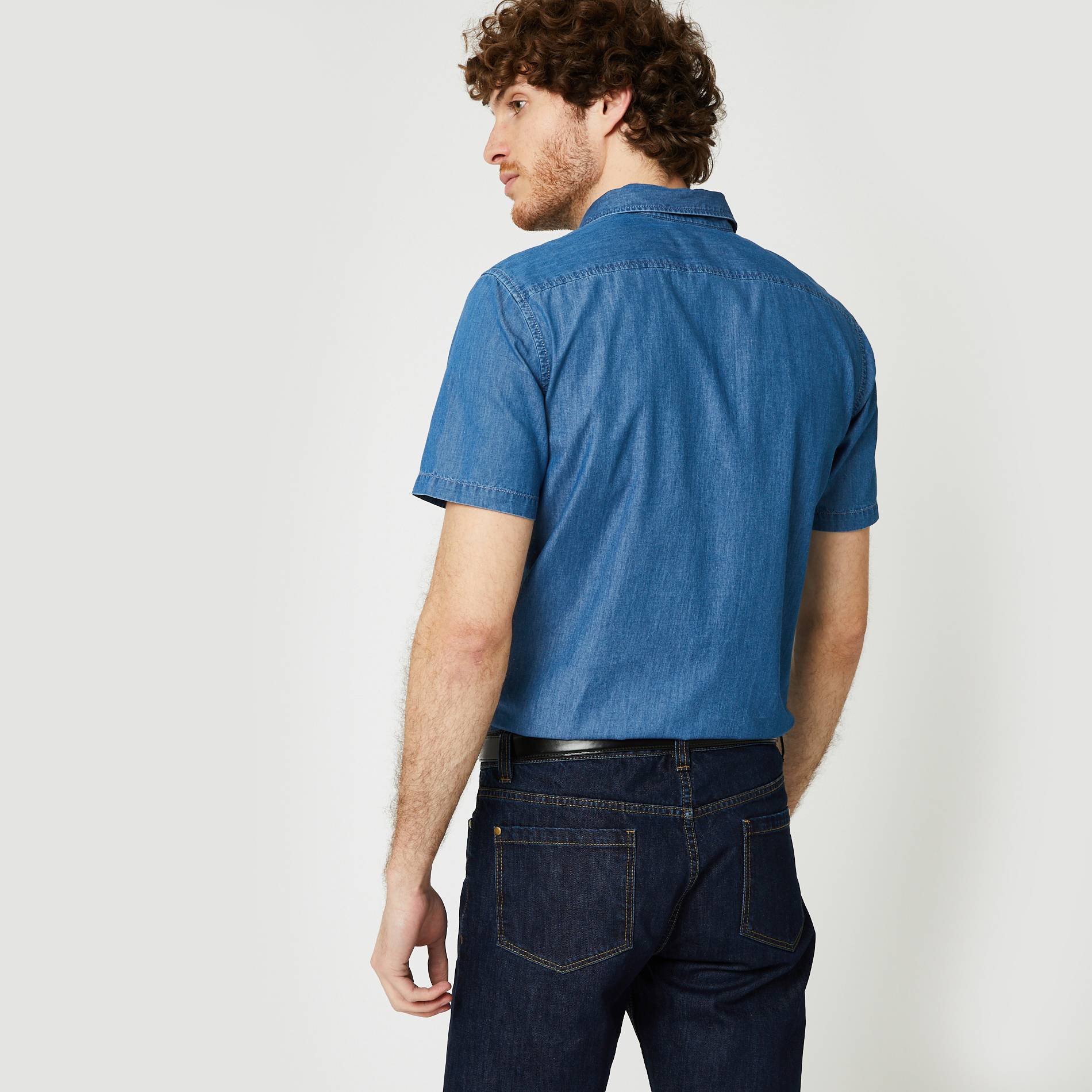 Chemise manches courtes, Bleu, large image number 1.0