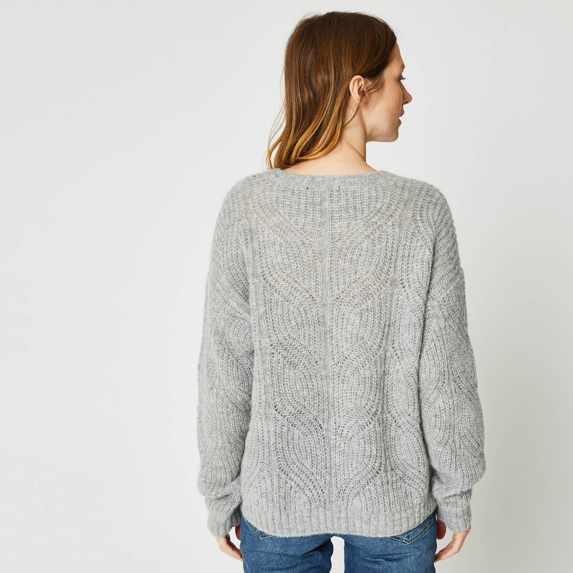 Pull col rond en alpaga, Gris moyen, large image number 1.0
