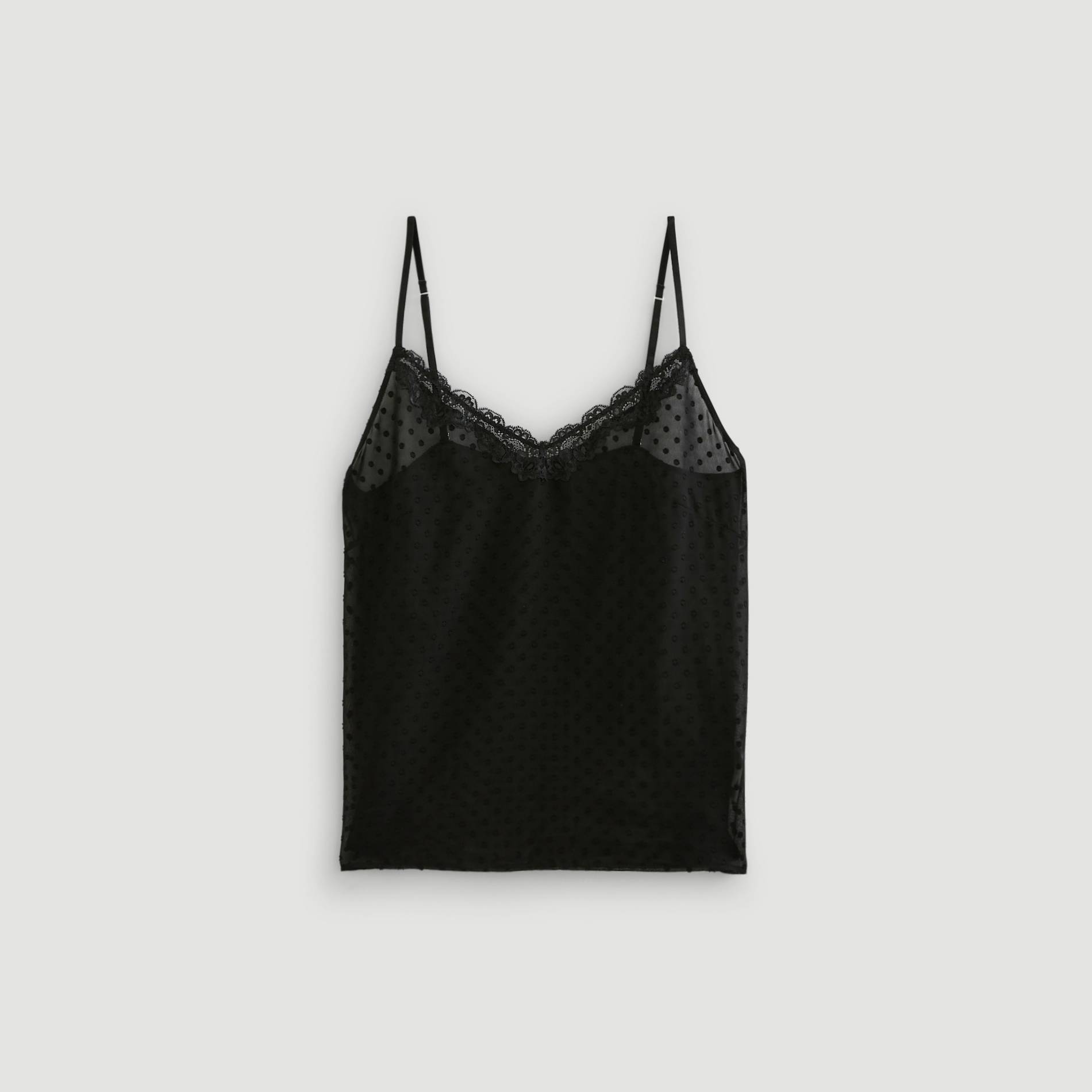 Top en dentelle, Noir, large image number 0.0