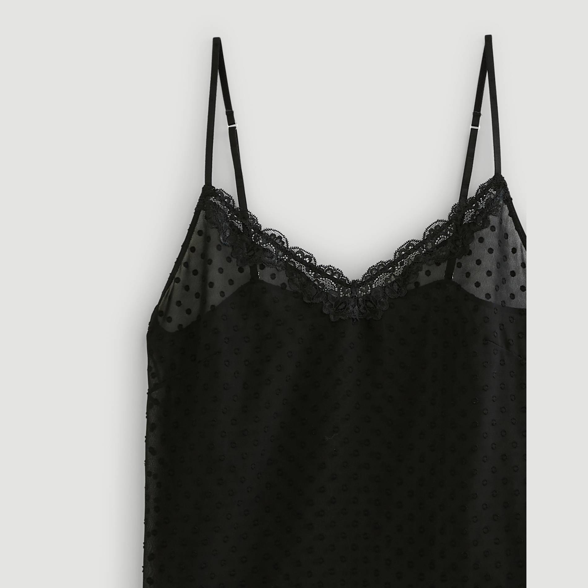 Top en dentelle, Noir, large image number 2.0