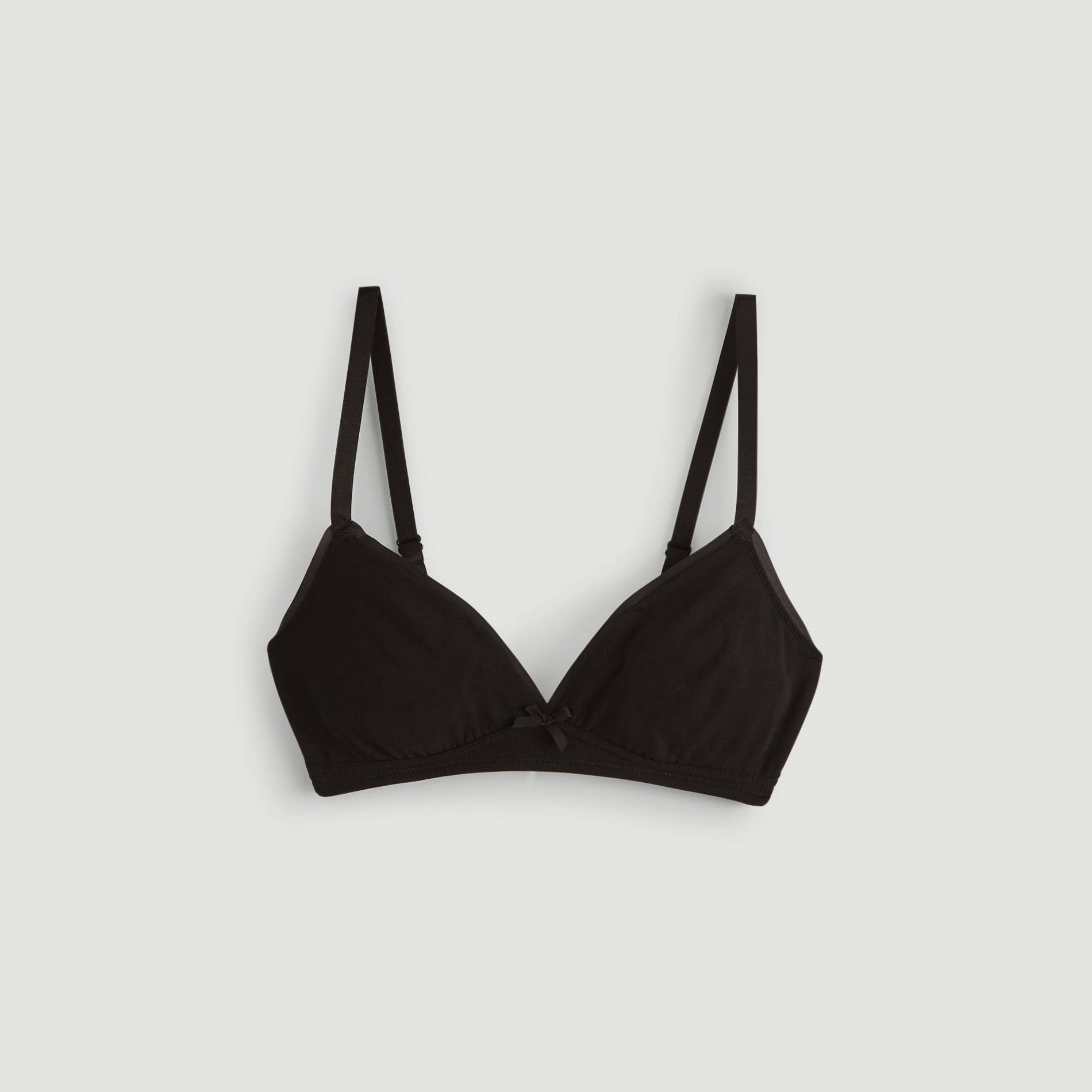 Soutien-gorge triangle en coton BIO, Noir, large image number 2