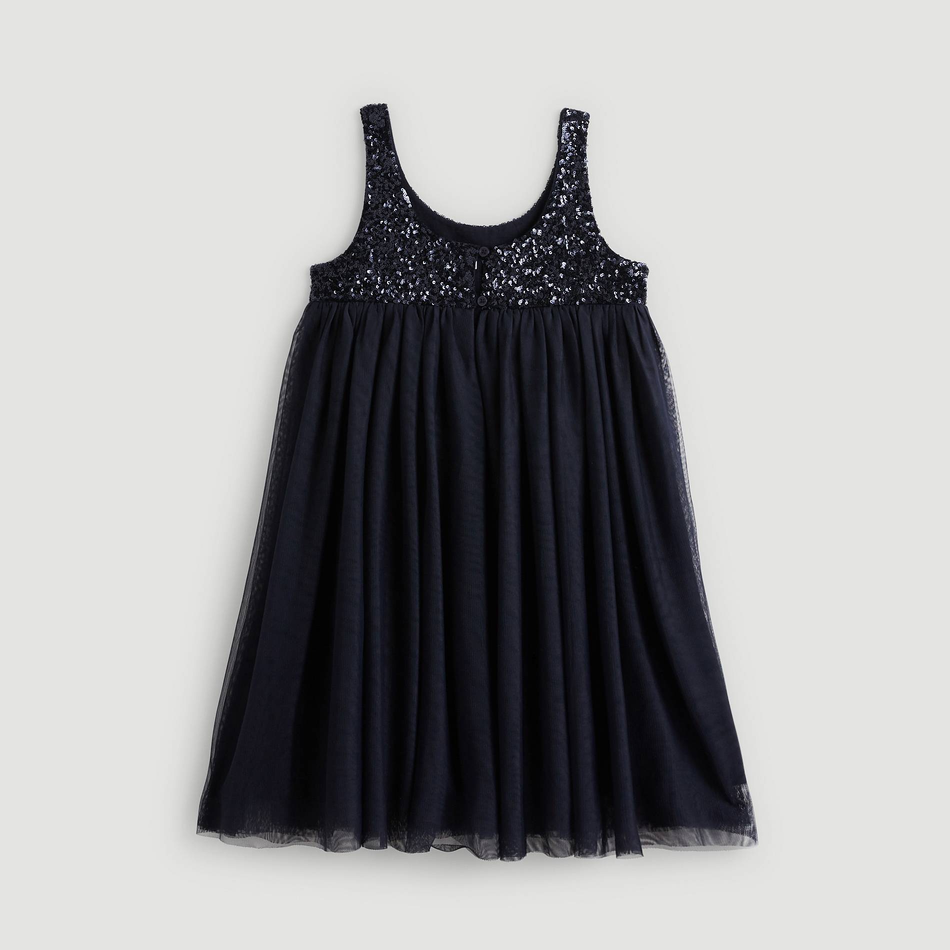 Robe en tulle brillante, Bleu marine, large image number 1