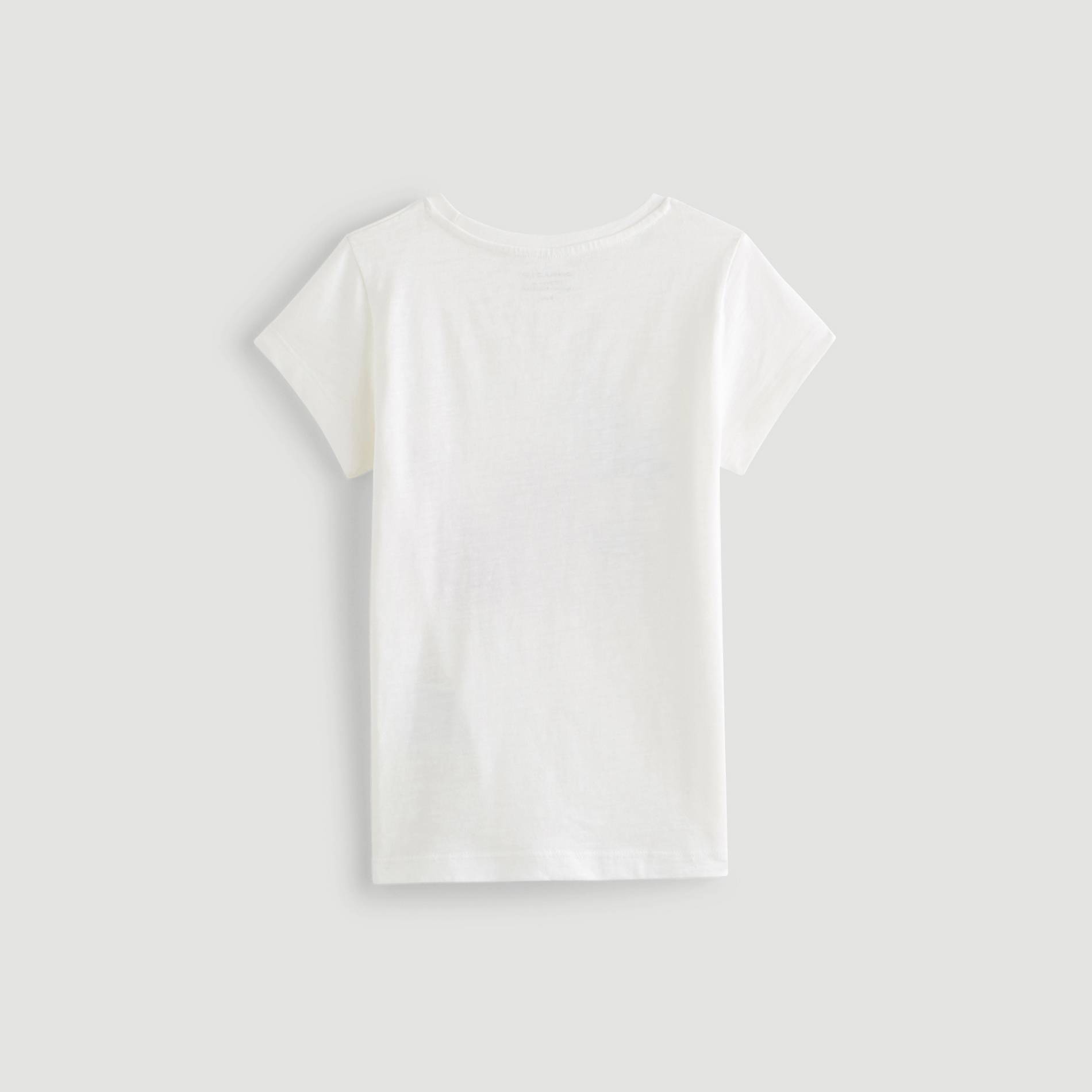 T-shirt manches courtes en coton BIO, Ecru, large image number 1.0