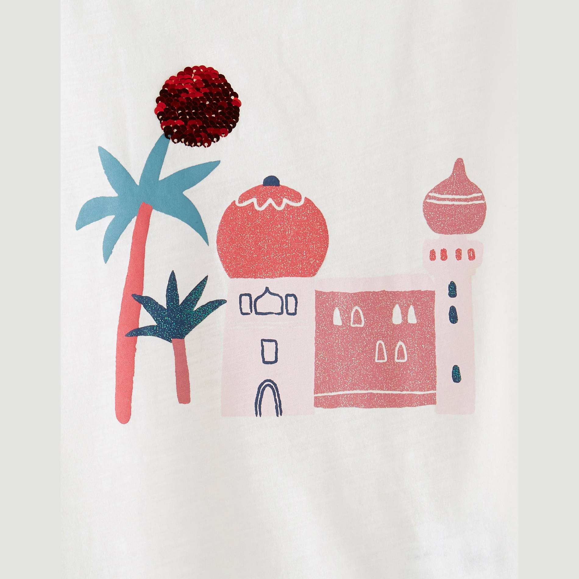 T-shirt manches courtes en coton BIO, Ecru, large image number 2