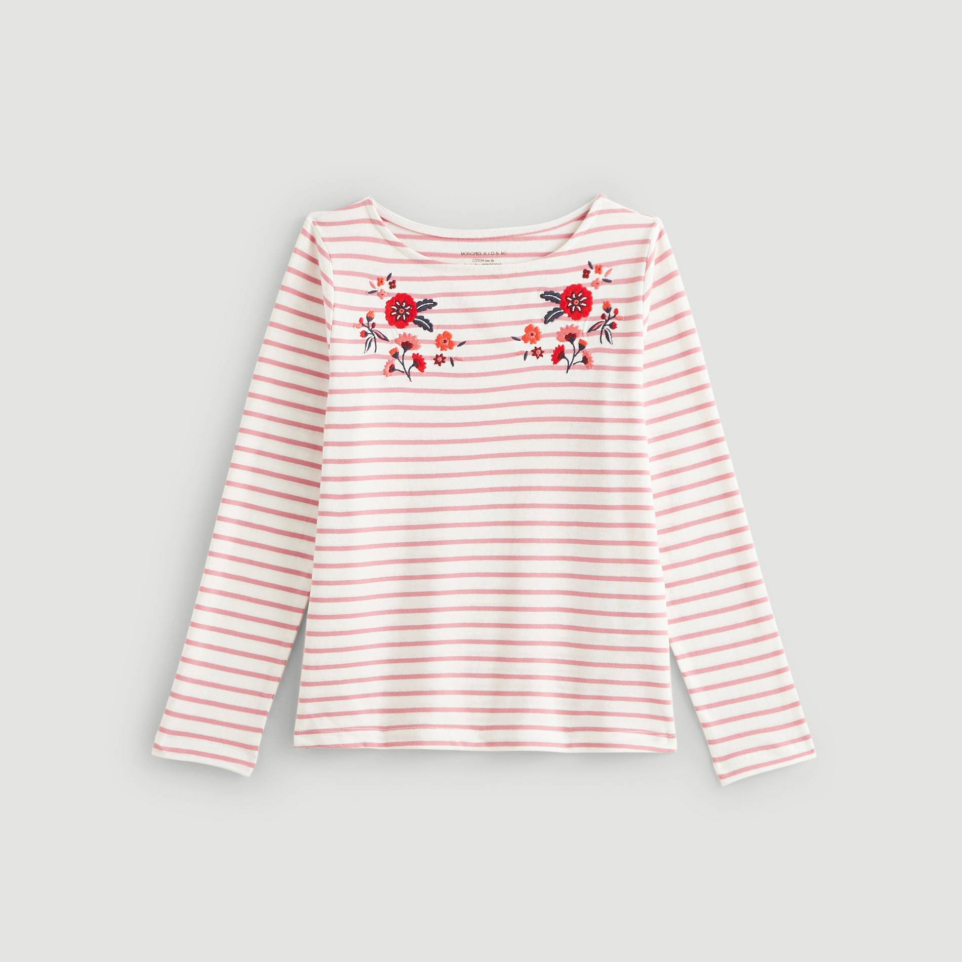 T-shirt manches longues en coton BIO, Ecru, large image number 0.0