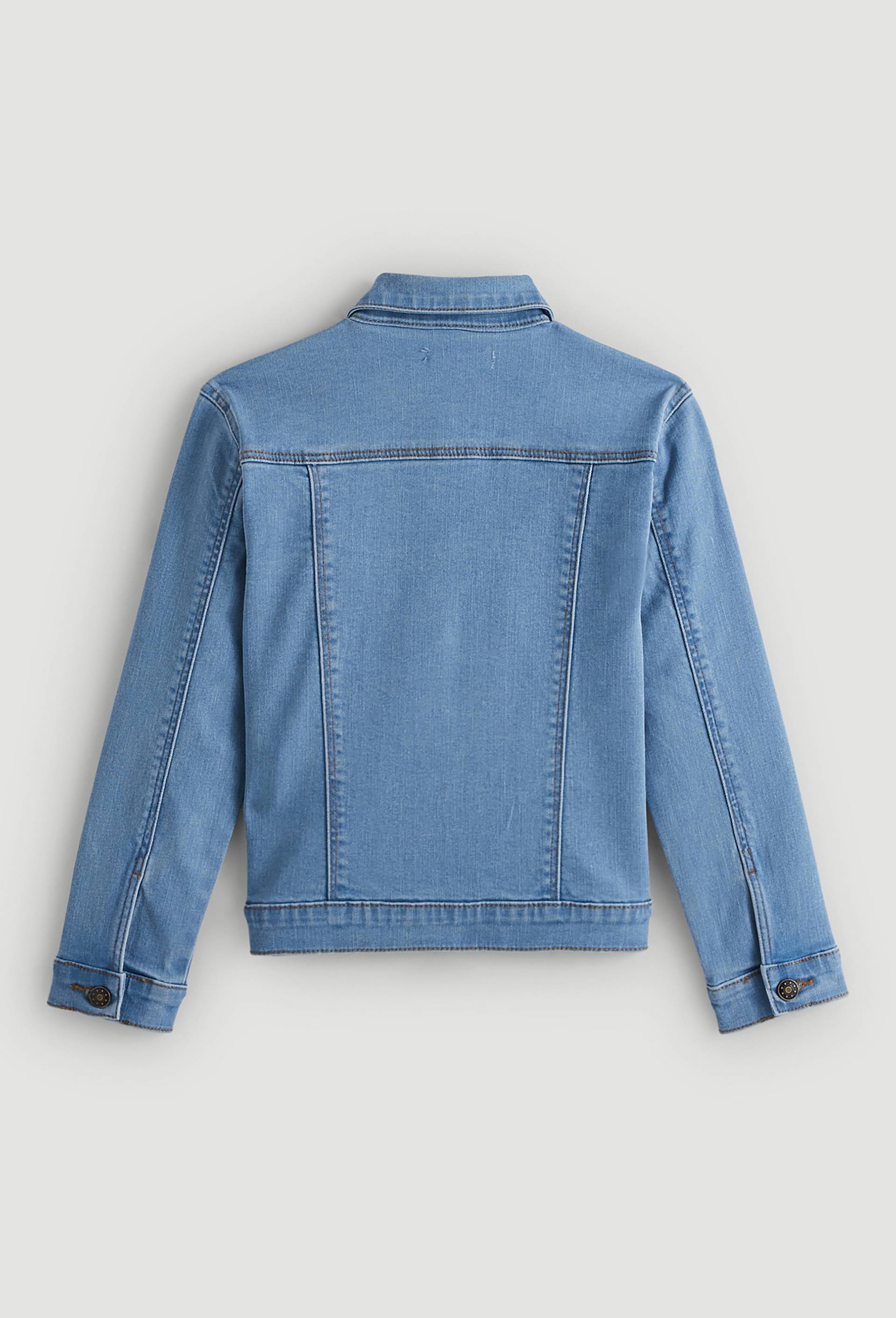Veste en jean contenant du coton BIO, certifi&eacute; OEKO-TEX, Bleu clair, large image number 1