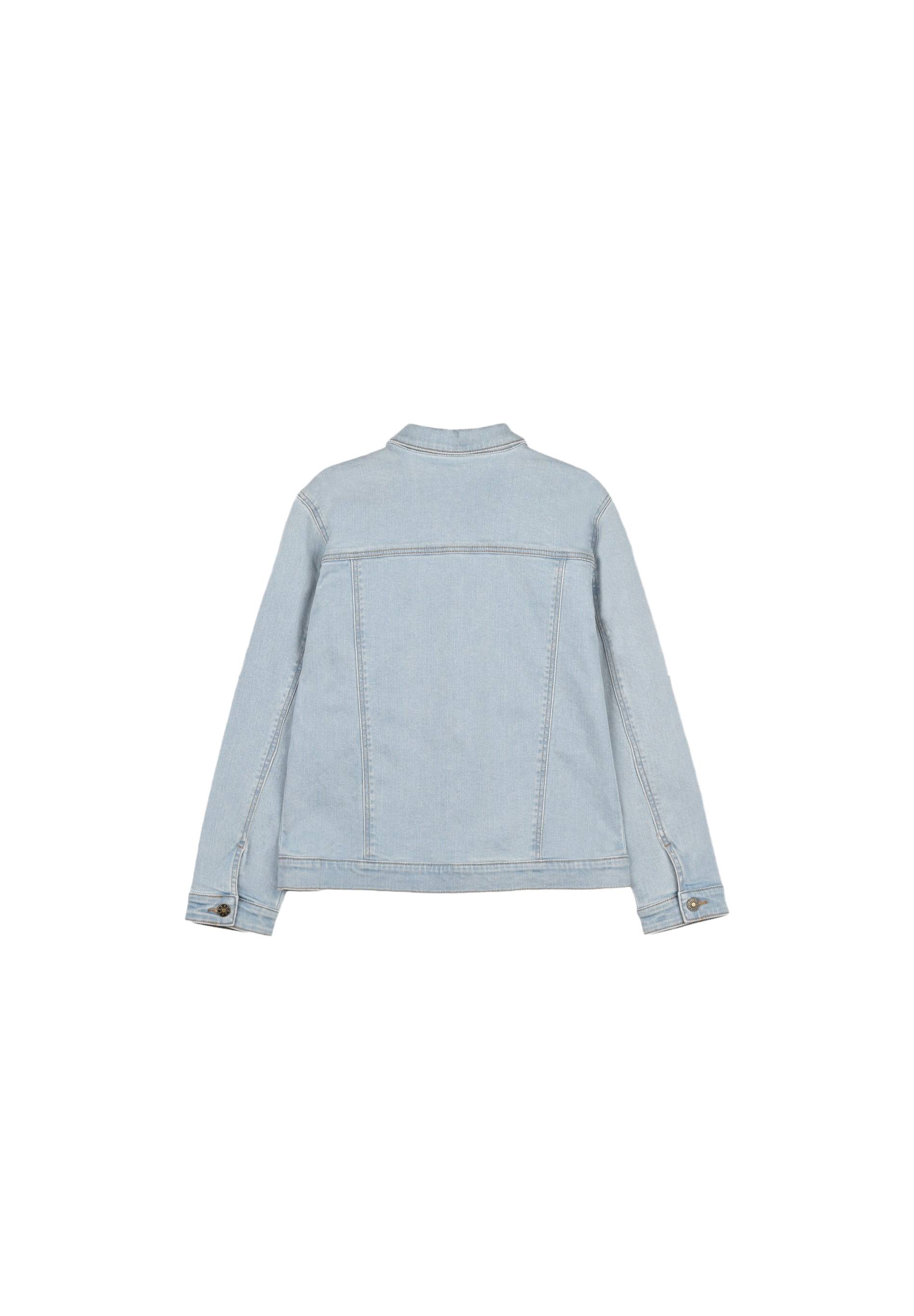 Veste en jean contenant du coton BIO, certifi&eacute; OEKO-TEX, Bleu clair, large image number 4