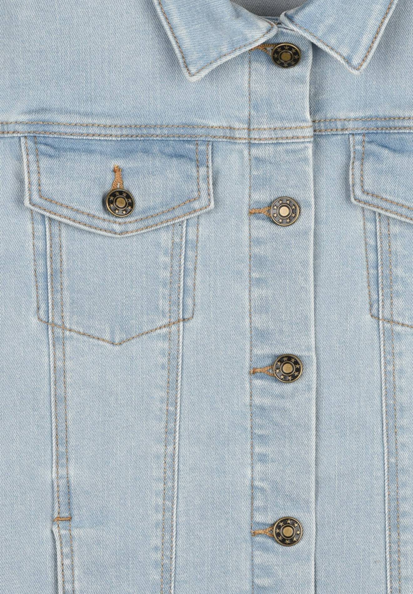 Veste en jean contenant du coton BIO, certifi&eacute; OEKO-TEX, Bleu clair, large image number 5