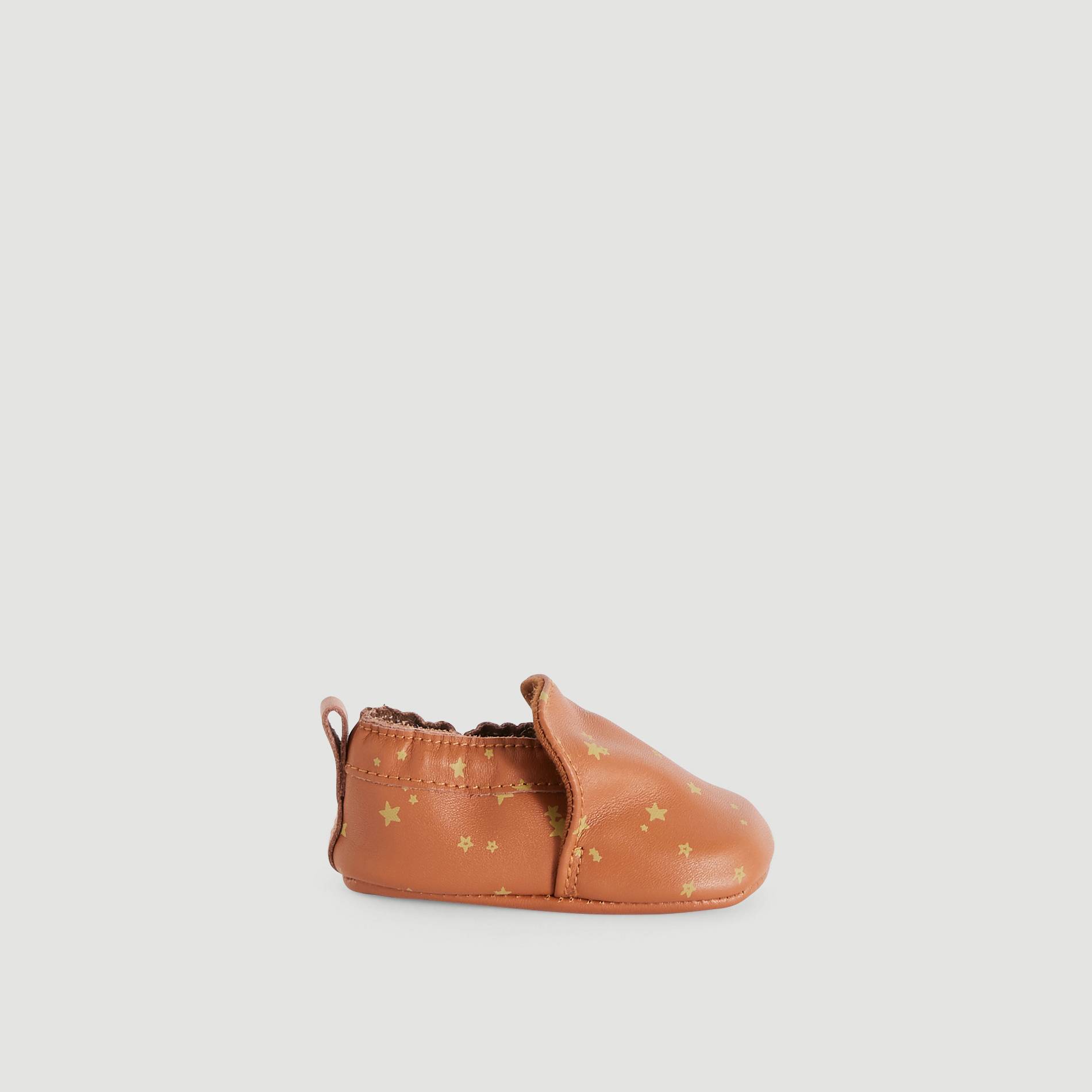 Chausson en cuir, Chocolat, large image number 0