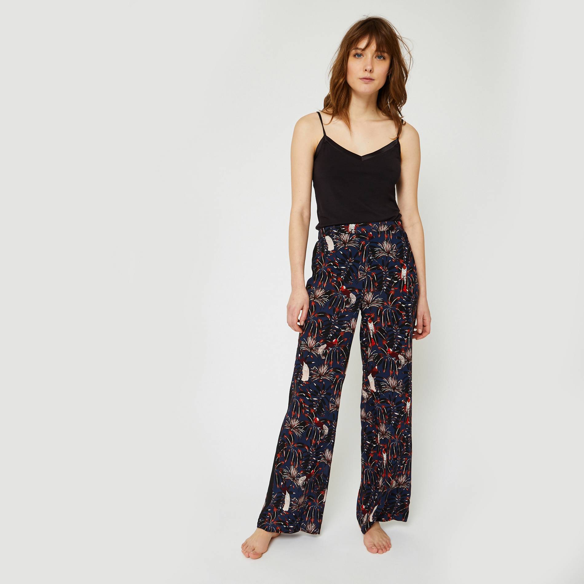 Pantalon large, Bleu marine, large image number 0