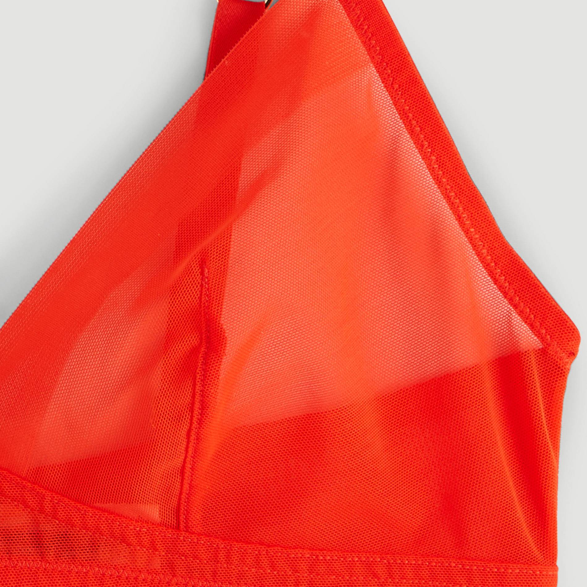 Soutien-gorge triangle en tulle, Orange, large image number 2.0