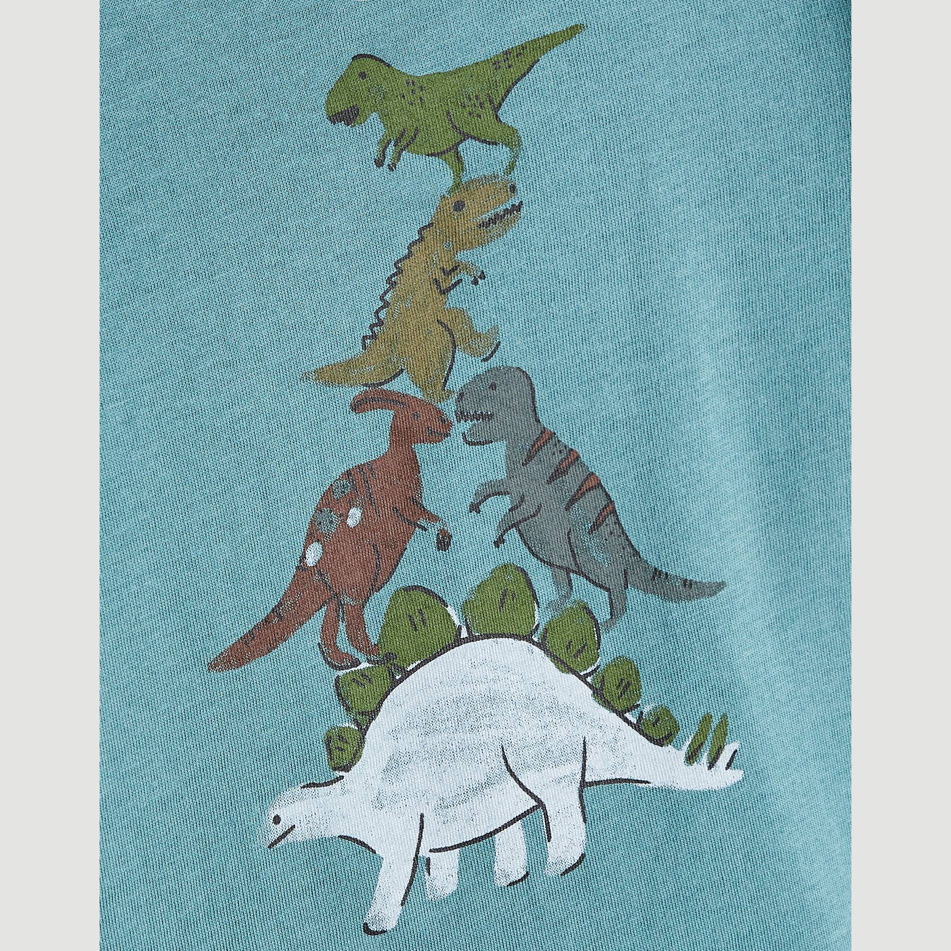 T-shirt manches longues imprimé, Bleu canard, large image number 2