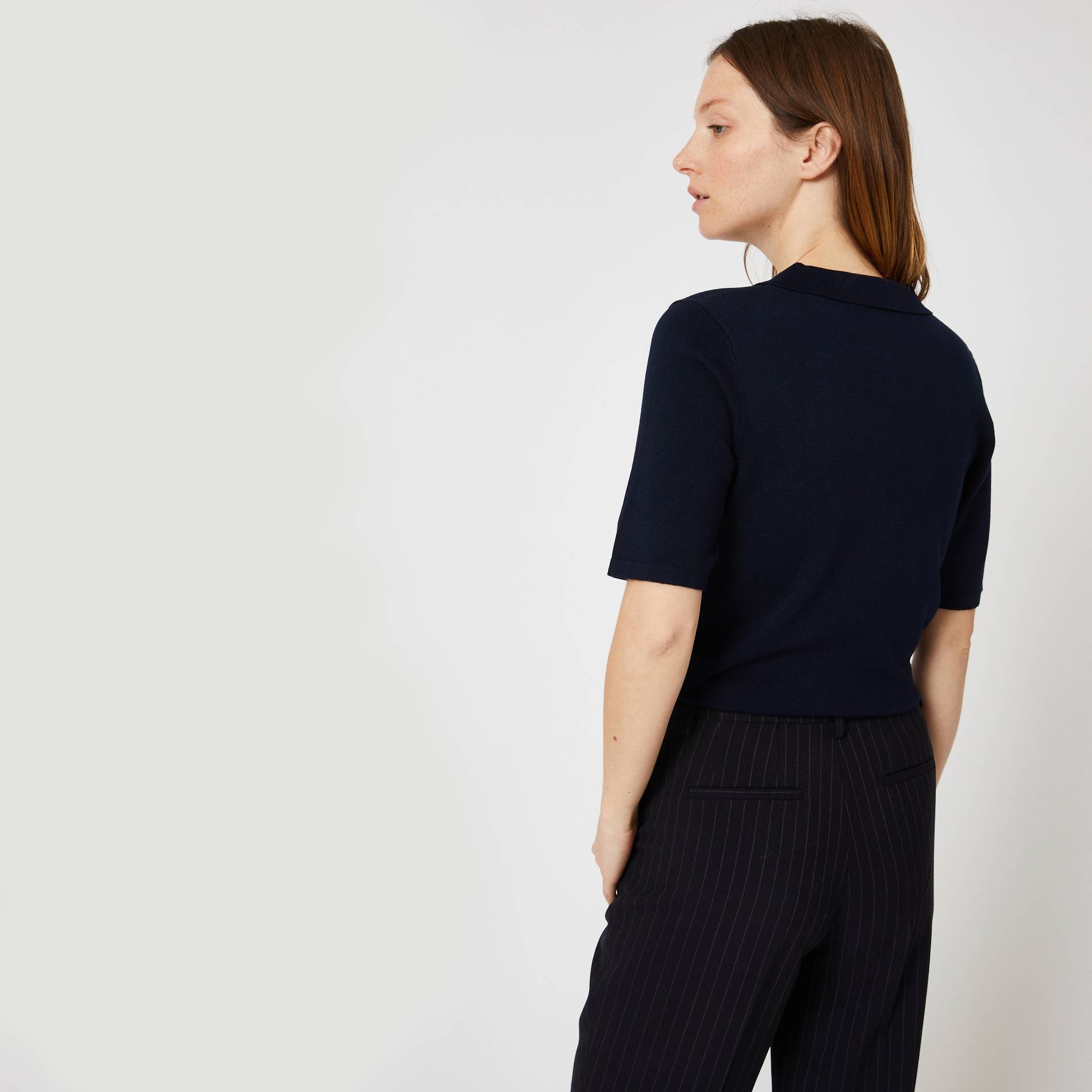 Pull col polo, Bleu marine, large image number 1