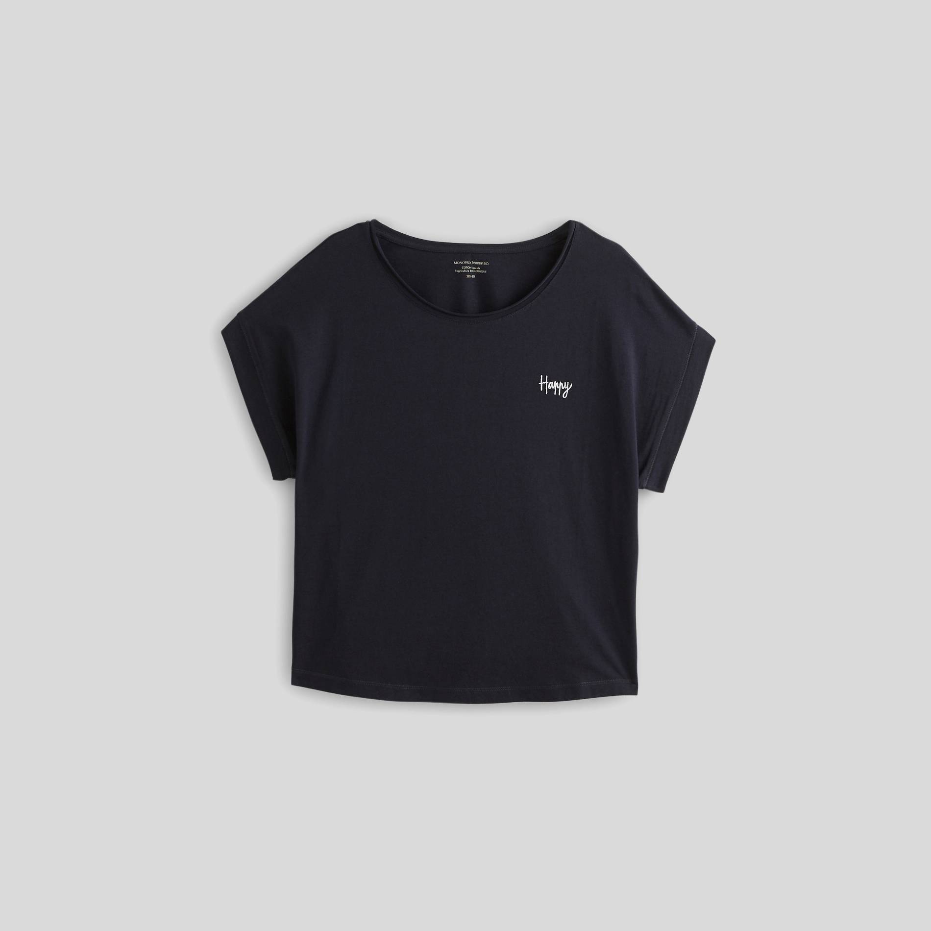 T-shirt en coton BIO, Bleu marine, large image number 2.0
