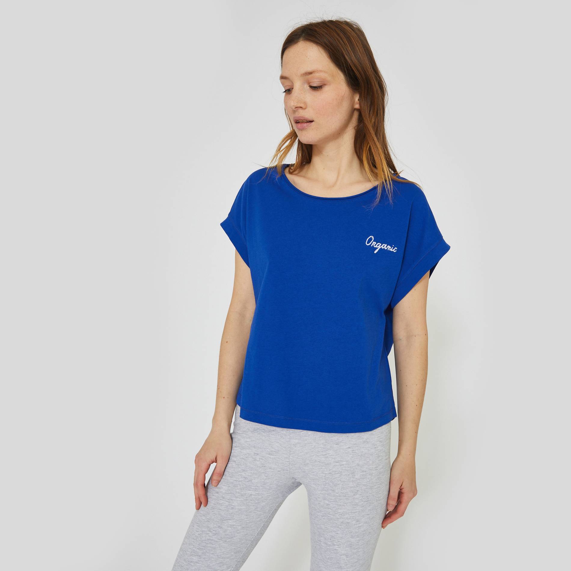 T-shirt en coton BIO, Cobalt, large image number 0.0