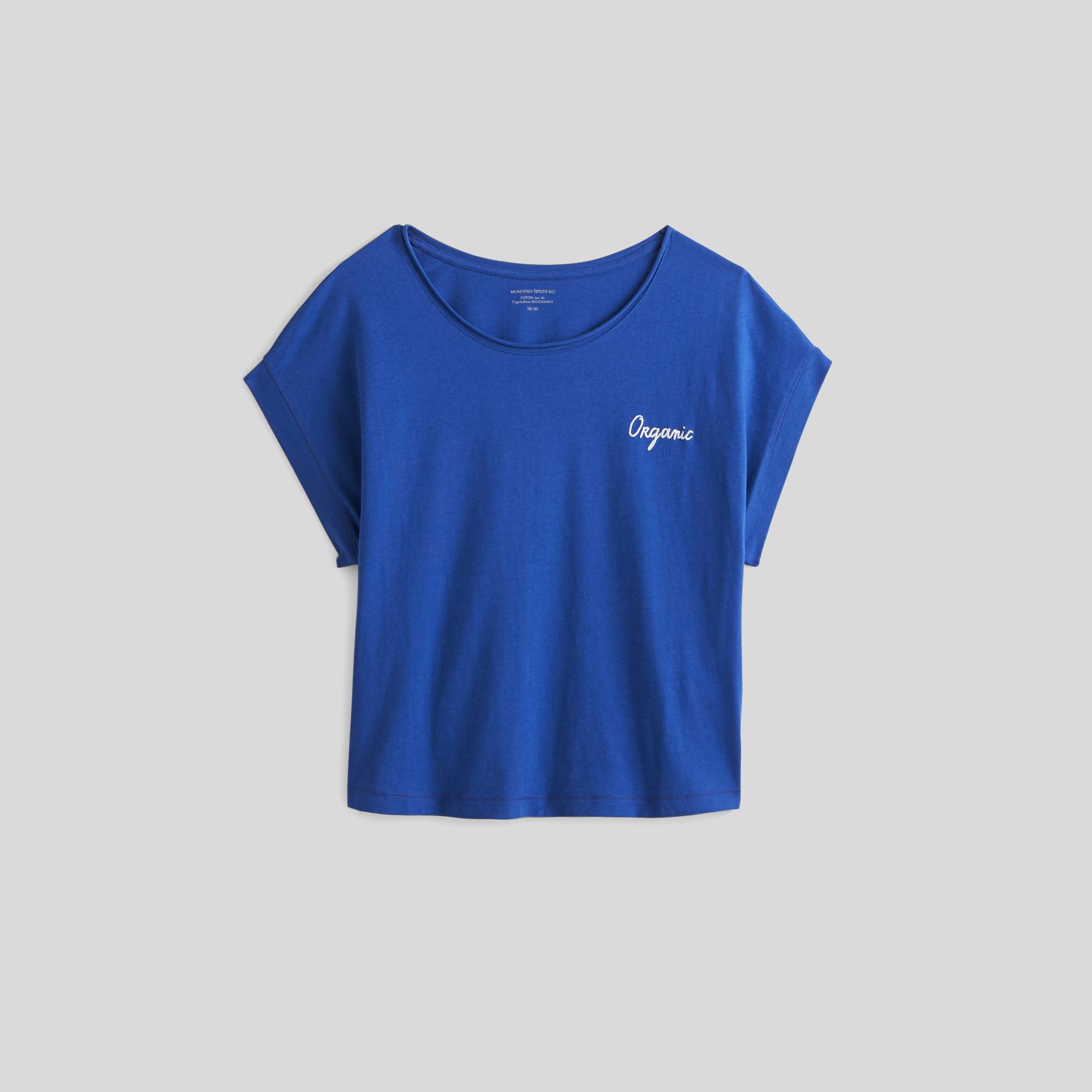 T-shirt en coton BIO, Cobalt, large image number 2.0