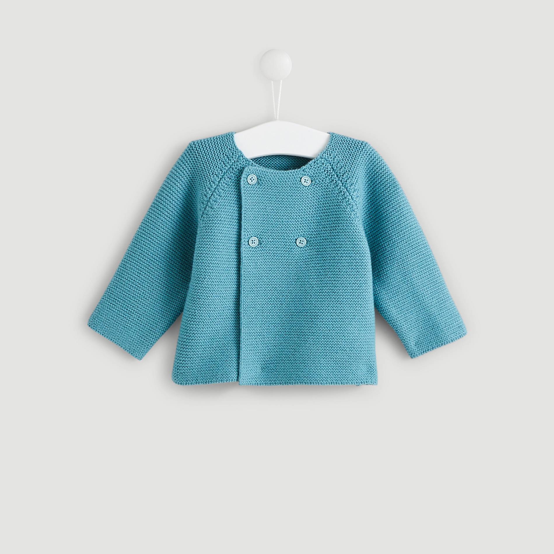 Cardigan tricot, Bleu canard, large image number 0