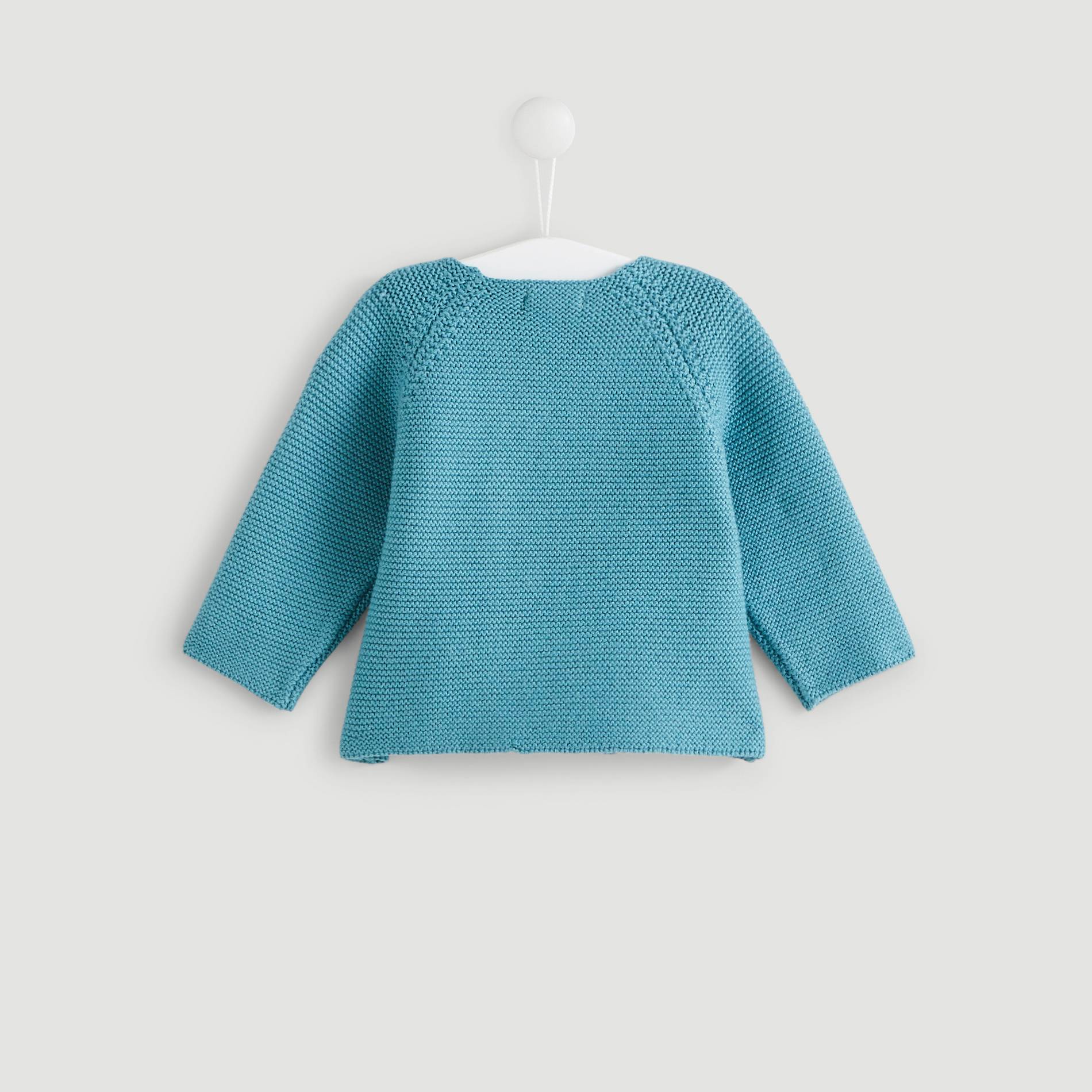 Cardigan tricot, Bleu canard, large image number 1.0