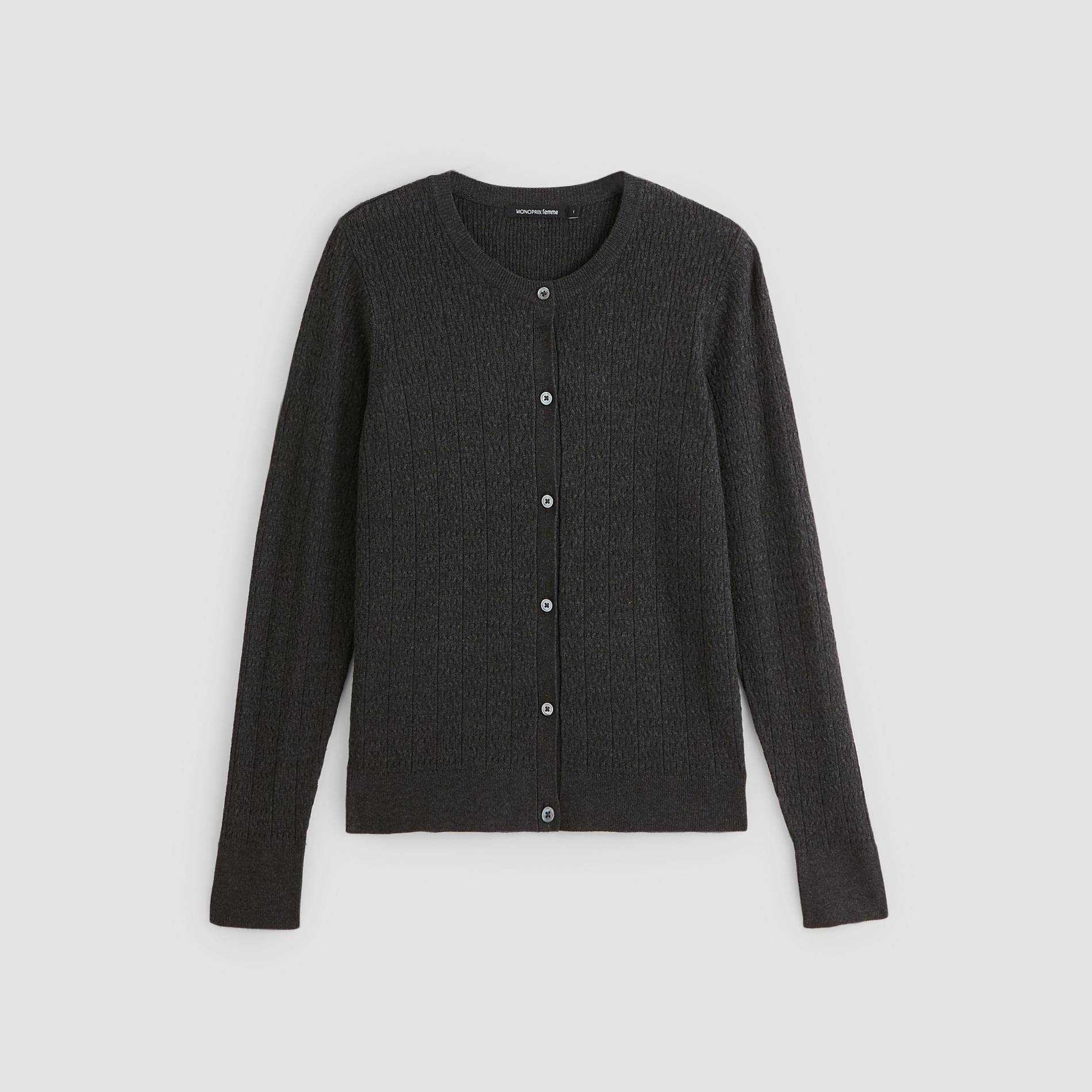 Cardigan à torsades, Gris foncé, large image number 2