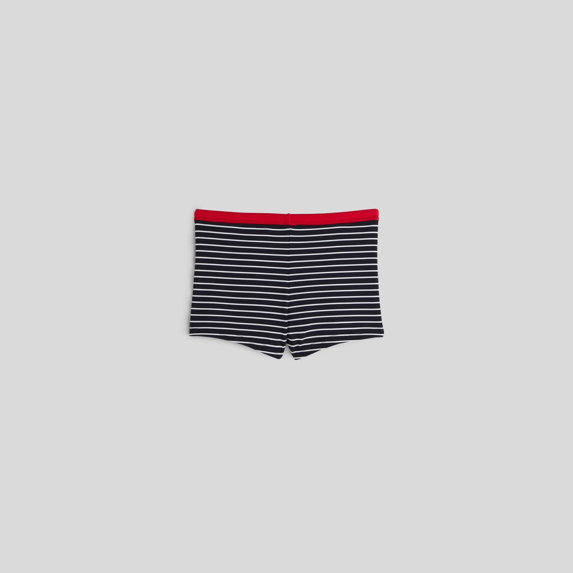 Boxer rayé, Bleu marine, large image number 1