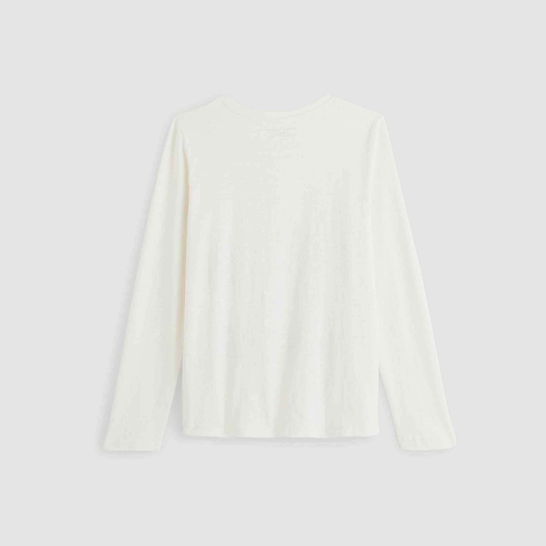 T-shirt manches longues en coton BIO, Ecru, large image number 2