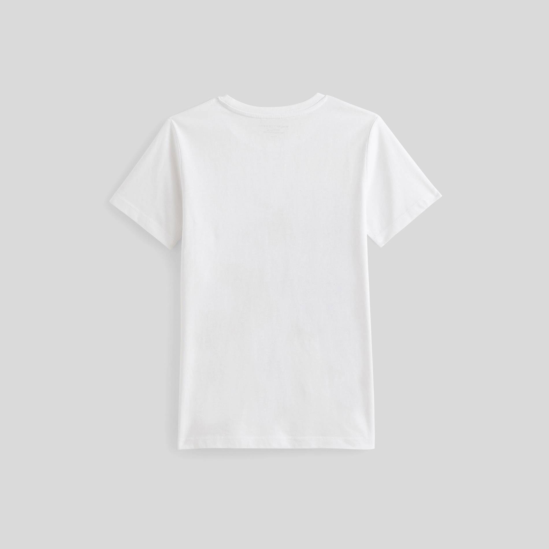 T-shirt manches courtes imprimé en coton BIO, Blanc, large image number 2