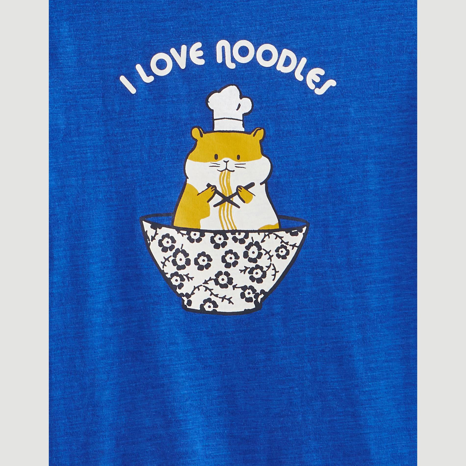 T-shirt manches courtes imprimé en coton BIO, Cobalt, large image number 2.0