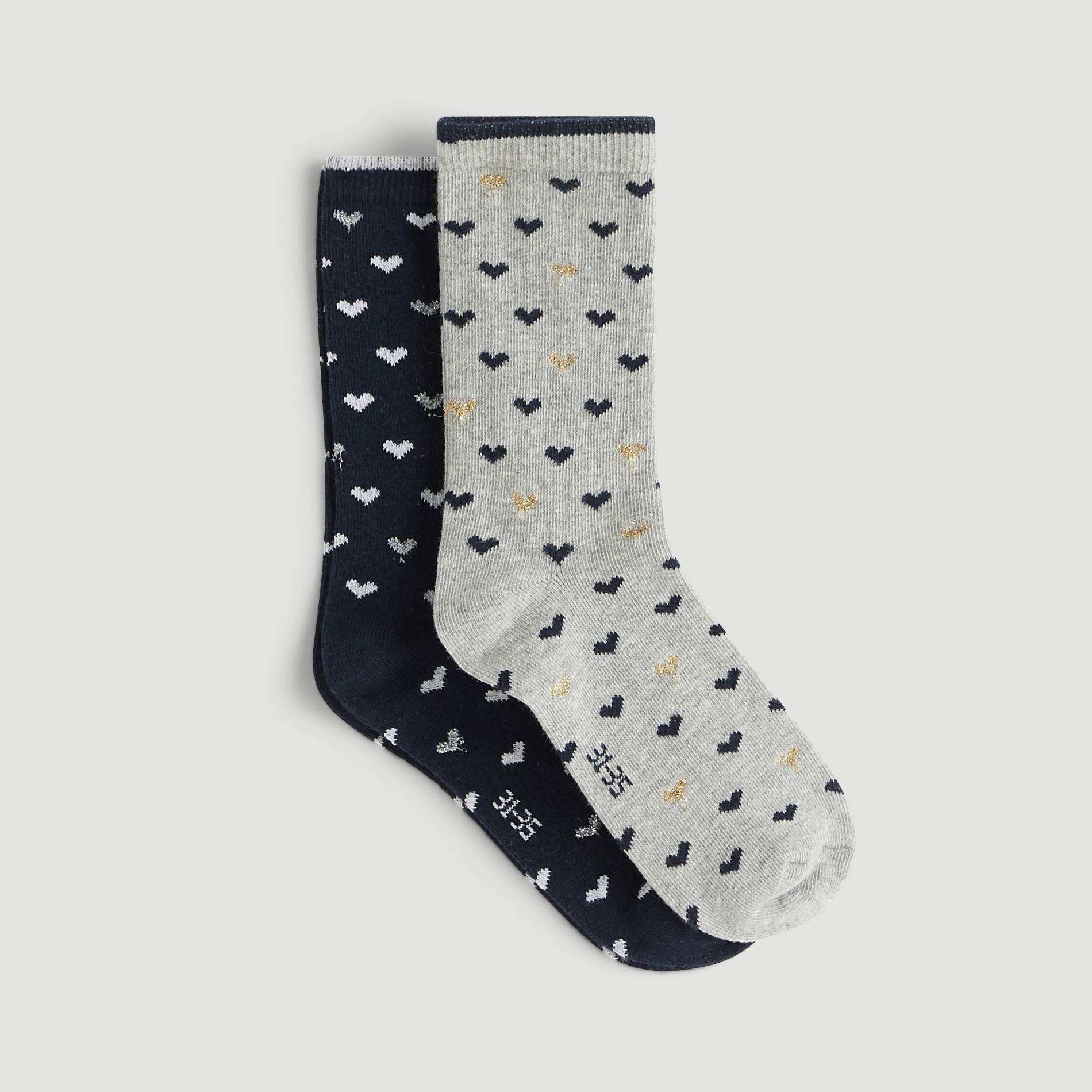 Lot de 2 paires de chaussettes fantaisies, Gris moyen, large image number 0