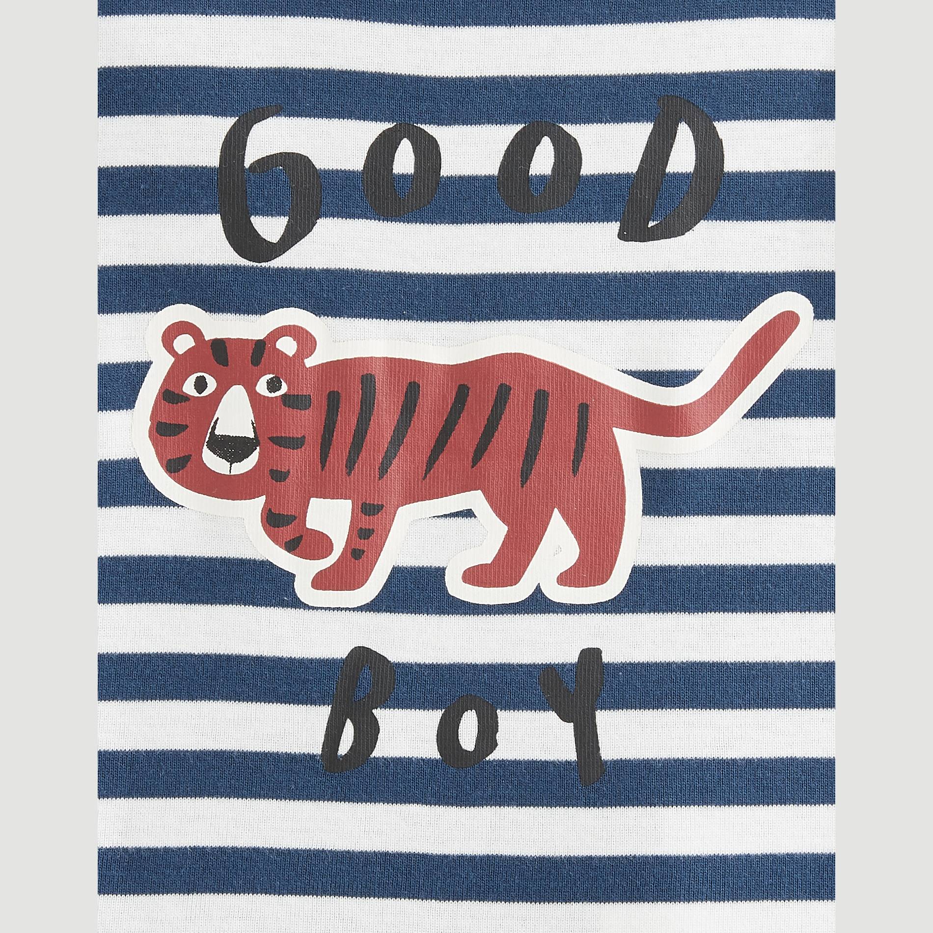 T-shirt manches courtes en coton BIO, Indigo, large image number 2