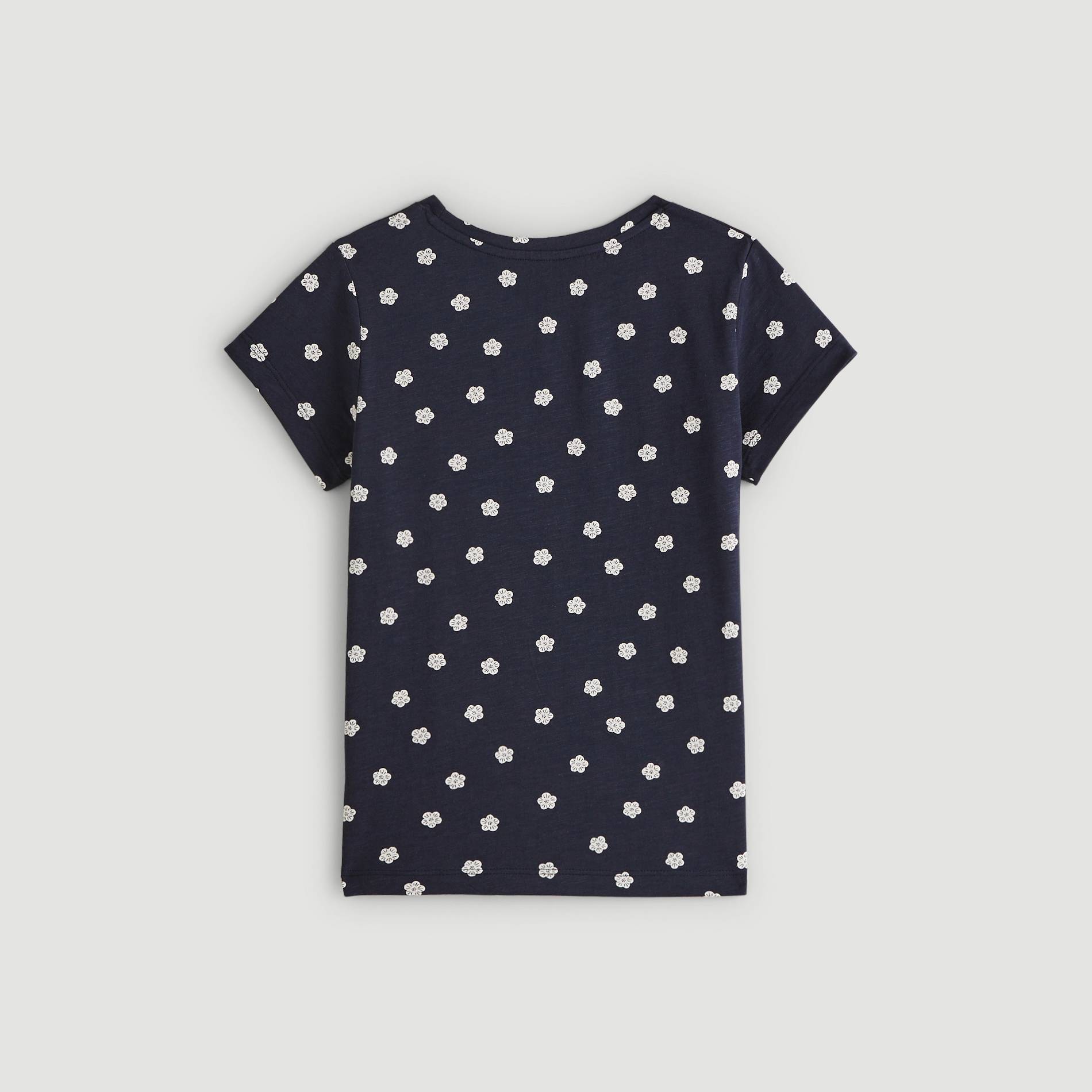 T-shirt manches courtes imprimé en coton BIO, Bleu marine, large image number 1.0