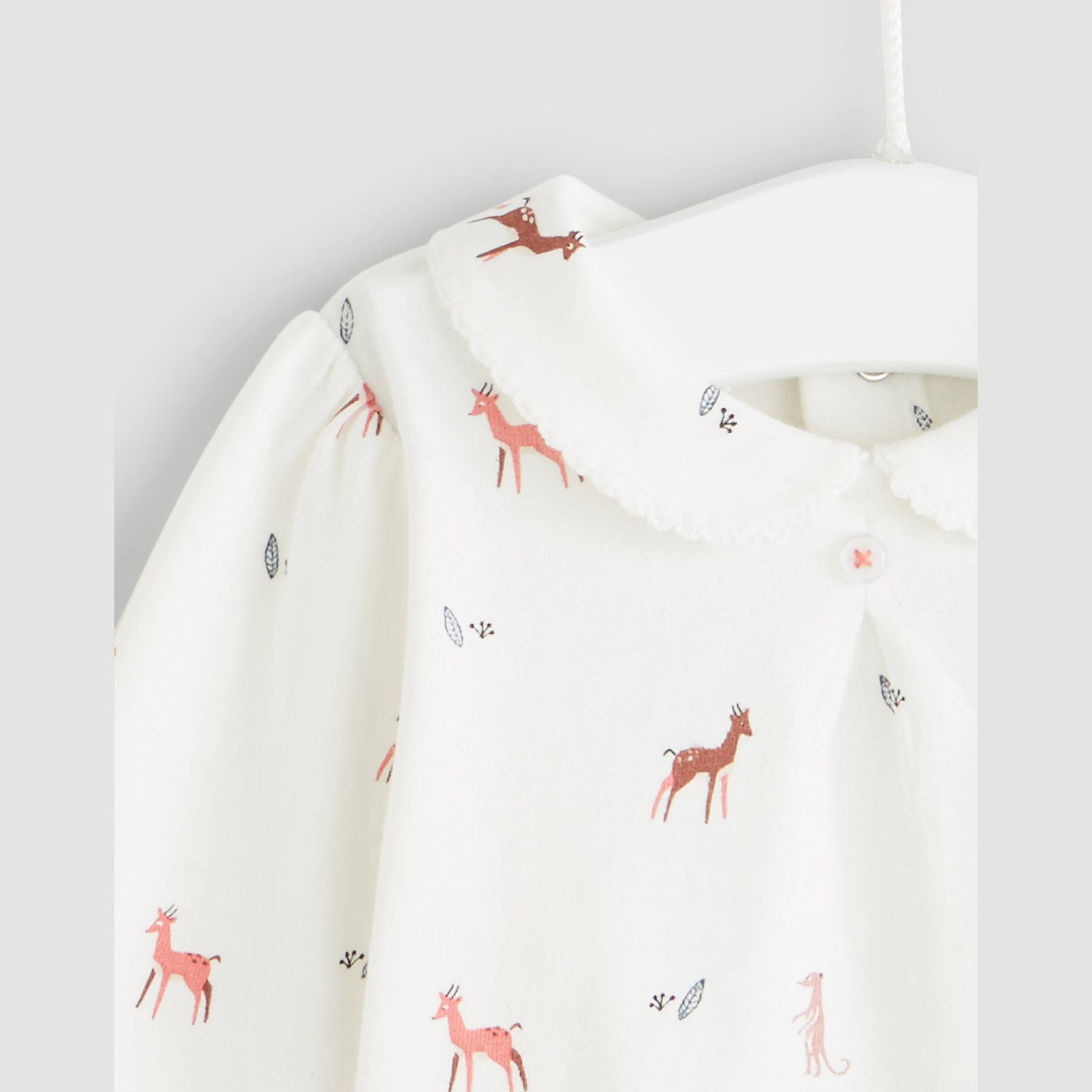 Blouse manches longues imprimée, Ecru, large image number 2