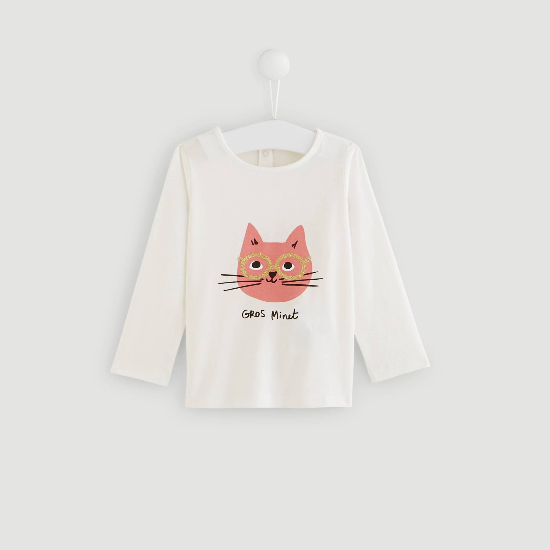 T-shirt manches longues en coton BIO, Ecru, large image number 0
