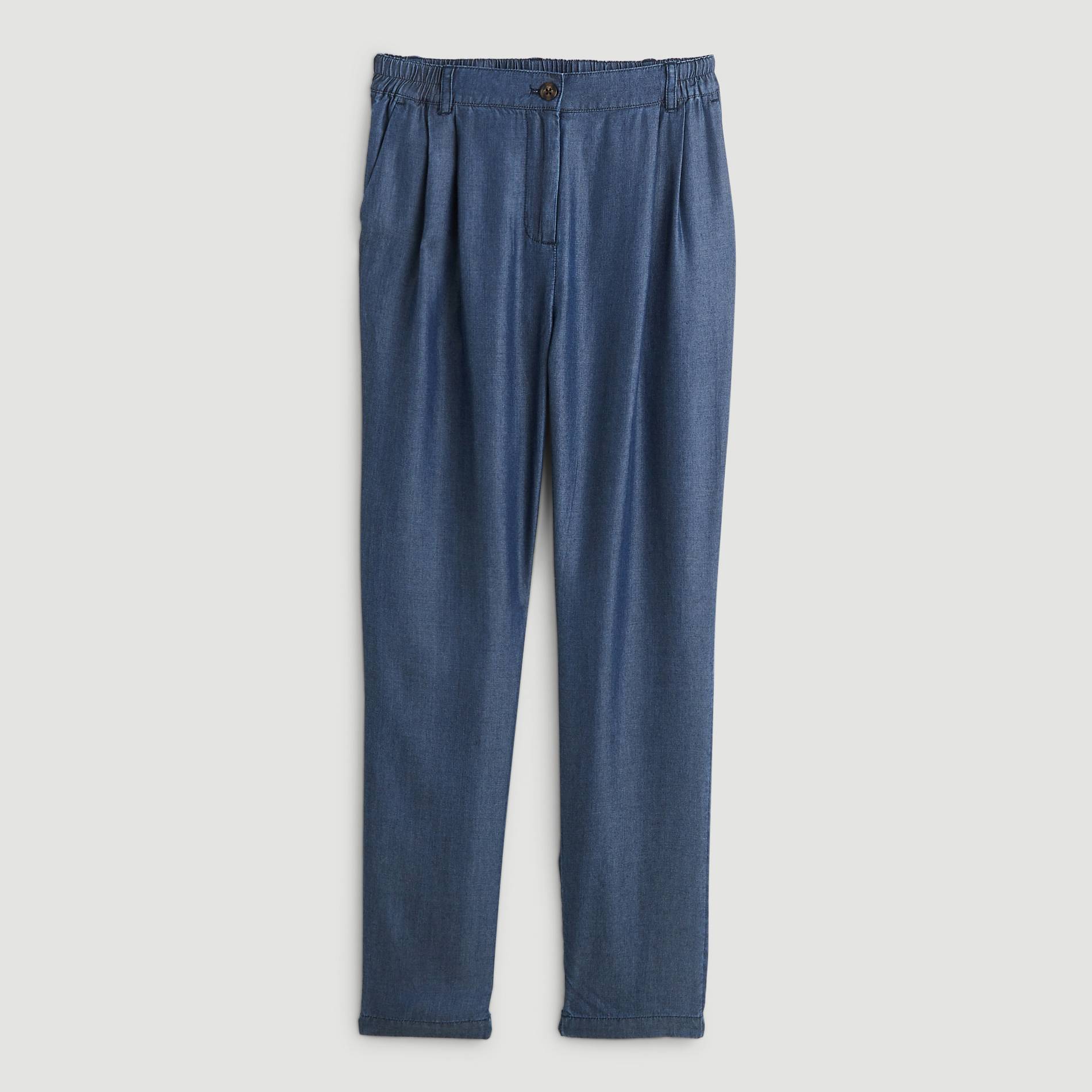 Pantalon carotte en lyocell, Bleu gris, large image number 2.0