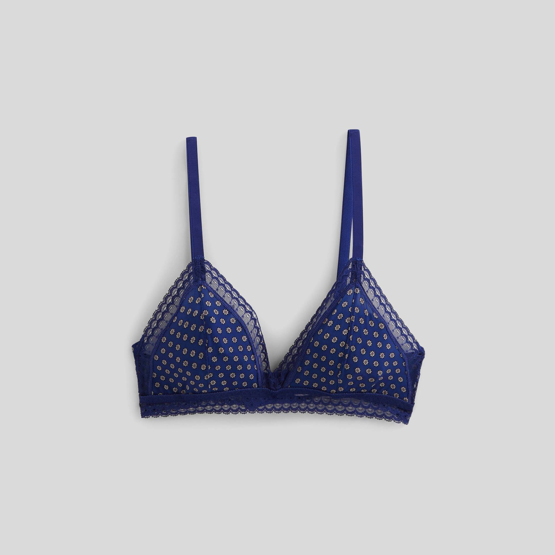 Soutien-gorge triangle en chiffon, Bleu, large image number 2.0